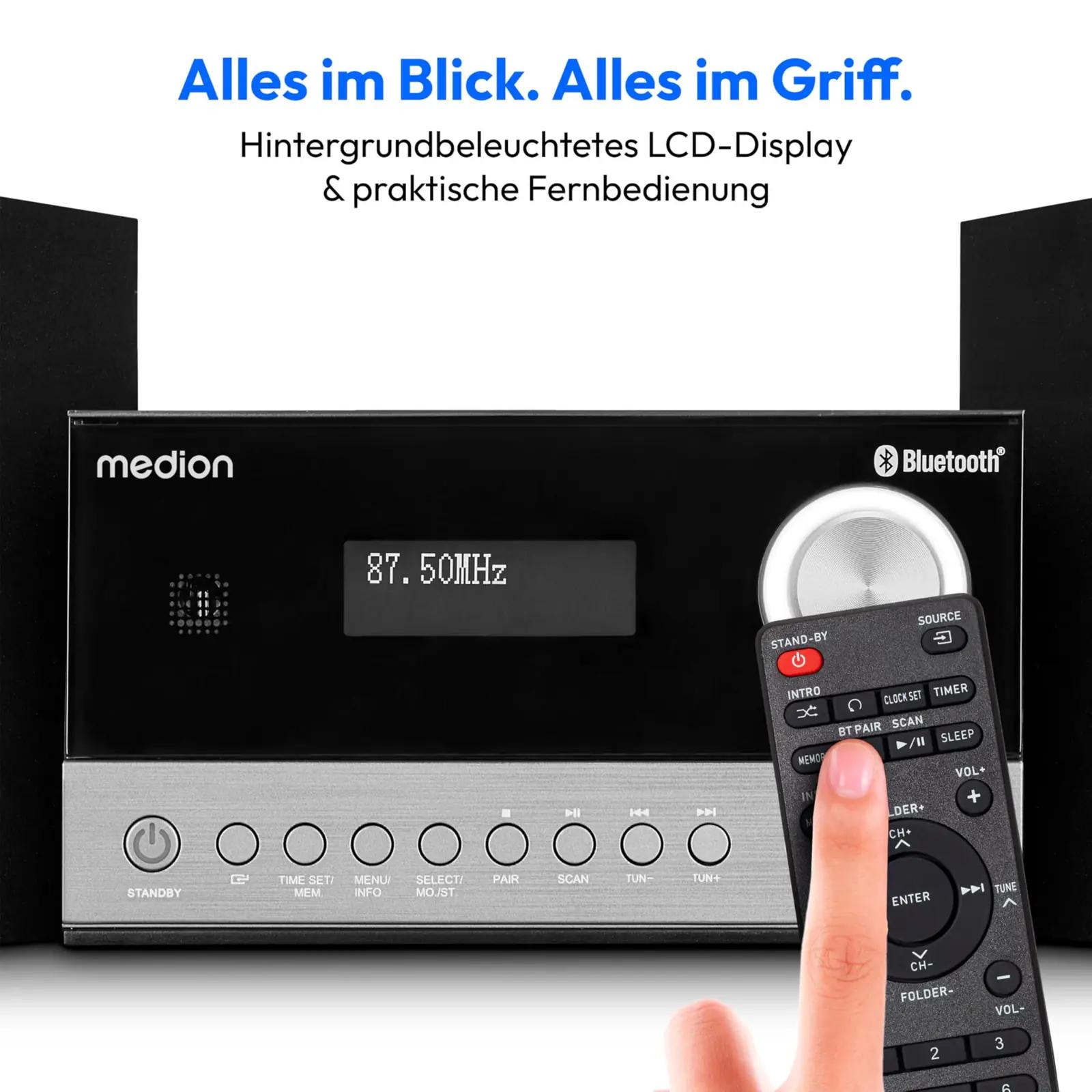 MEDION heli- ja CD-mikrosüsteem DAB+ raadio ja Bluetoothiga – pilt 6