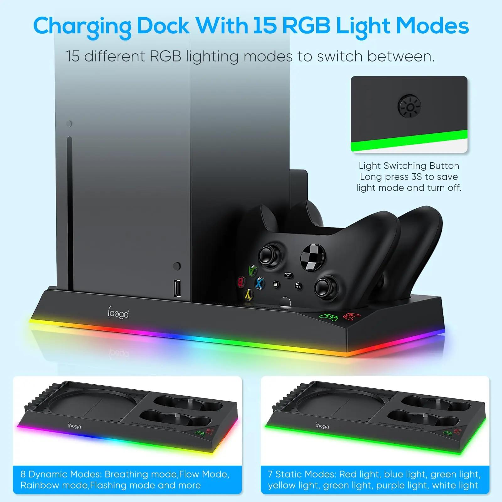 MENEEA laadija ja jahutaja Xbox Series X jaoks – pakend ja tarvikud