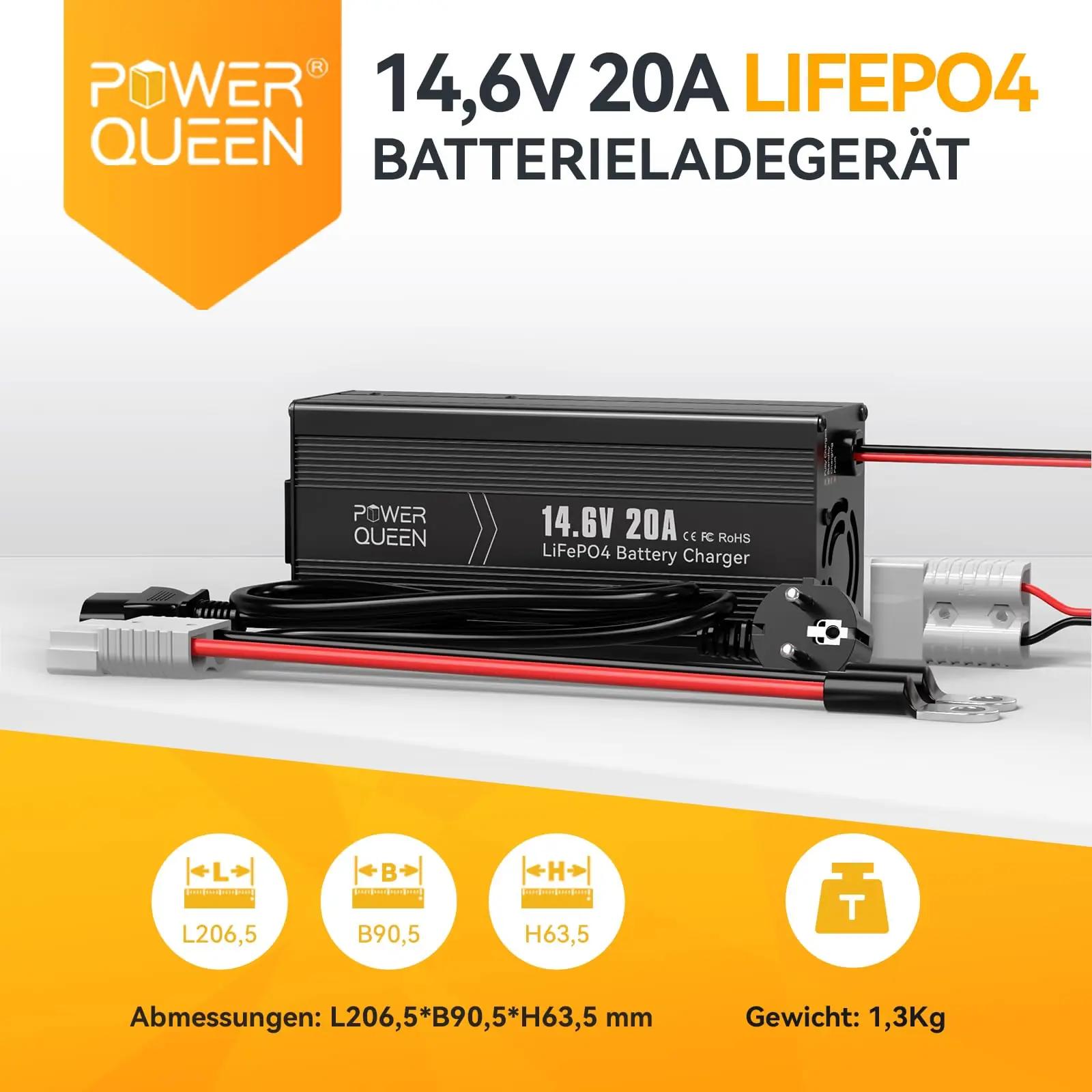power queen LiFePO4 14,6V/20A laadija – usalduslik ja vastupidav – detailne vaade