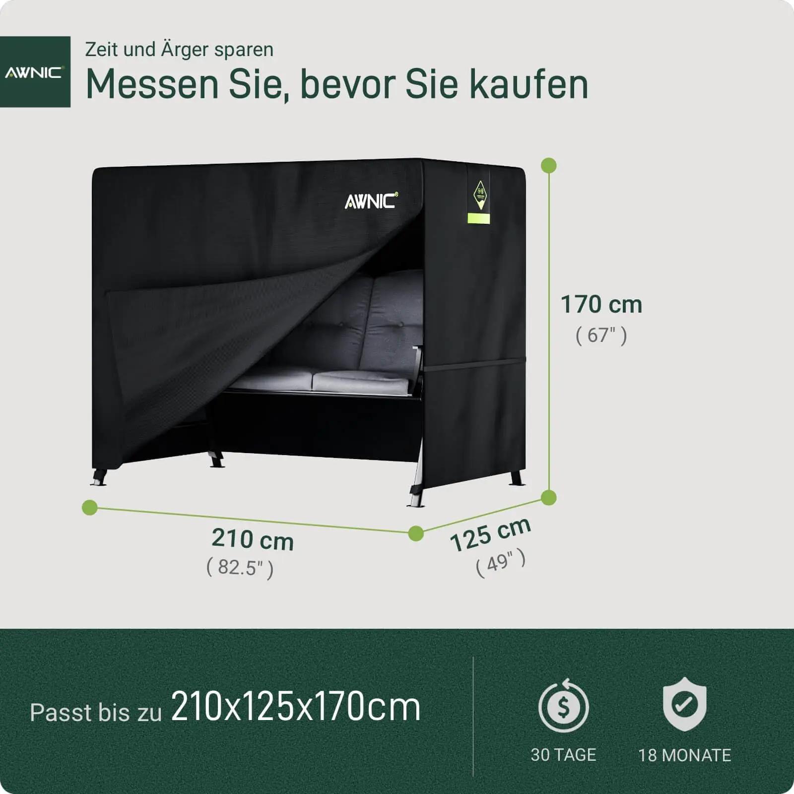 Awnic veekindel kattepehme terrassile — kaitseb 3-kohalist kiiku – pilt 6