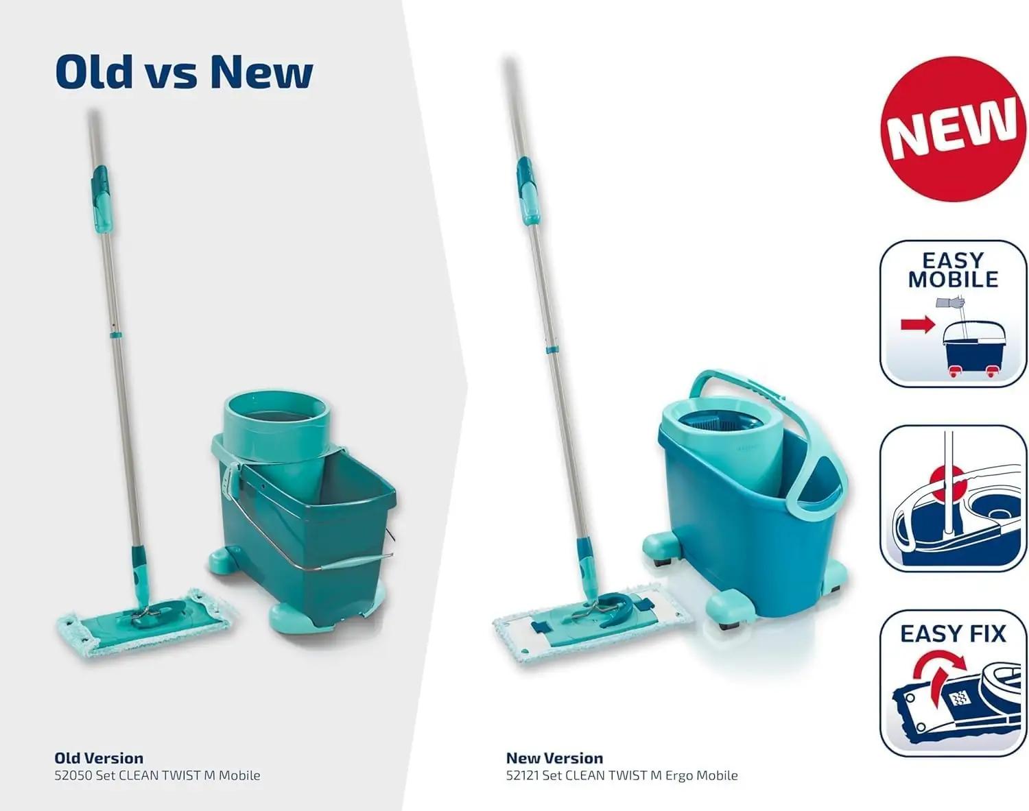 Leifheit puhastusmop Set CLEAN Twist M — pehme parketihooldus – pilt 8