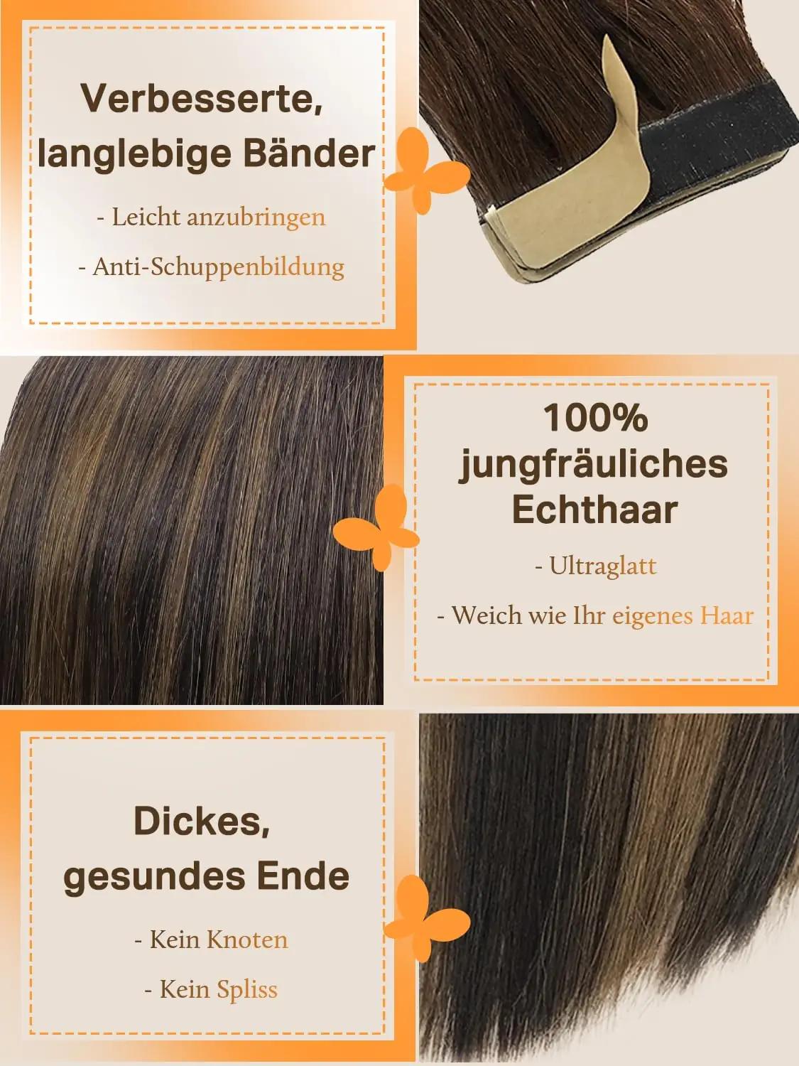 DOORES naturaalsed pikendused 45 cm – pehme balayage toon – kasutusnäide