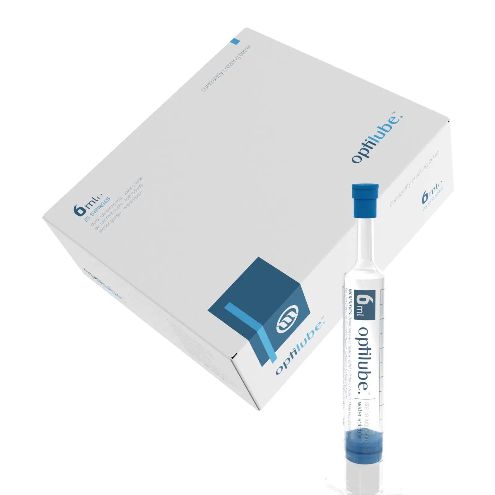 OPTILUBE steriilne libesti süstlites — 6 ml, praktiline pakend