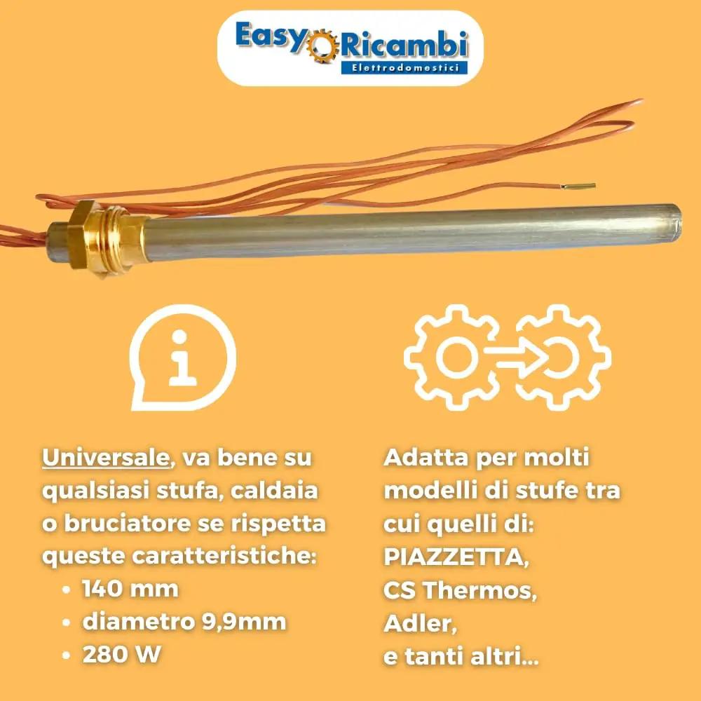 Easyricambi süütepoolidega süüteküünal pelletkatlile — – kasutusnäide