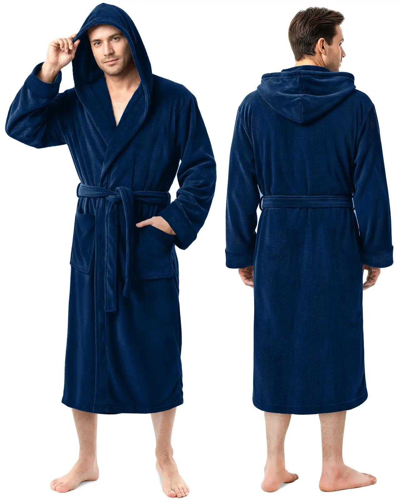 NY Threads pehme kapuutsiga plüüsbademantel