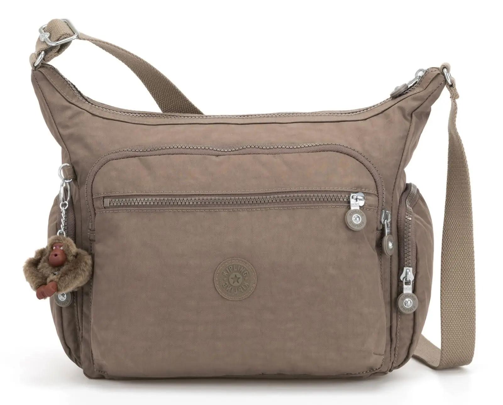 Kipling kerge lycra õlakott True Beige – stiilne igapäevaks