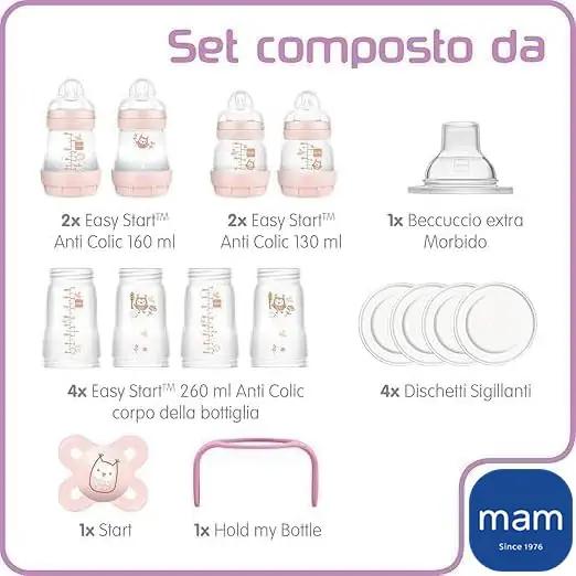 MAM pehme silikoonist imikupudelite komplekt – sobib sünnist – detailne vaade