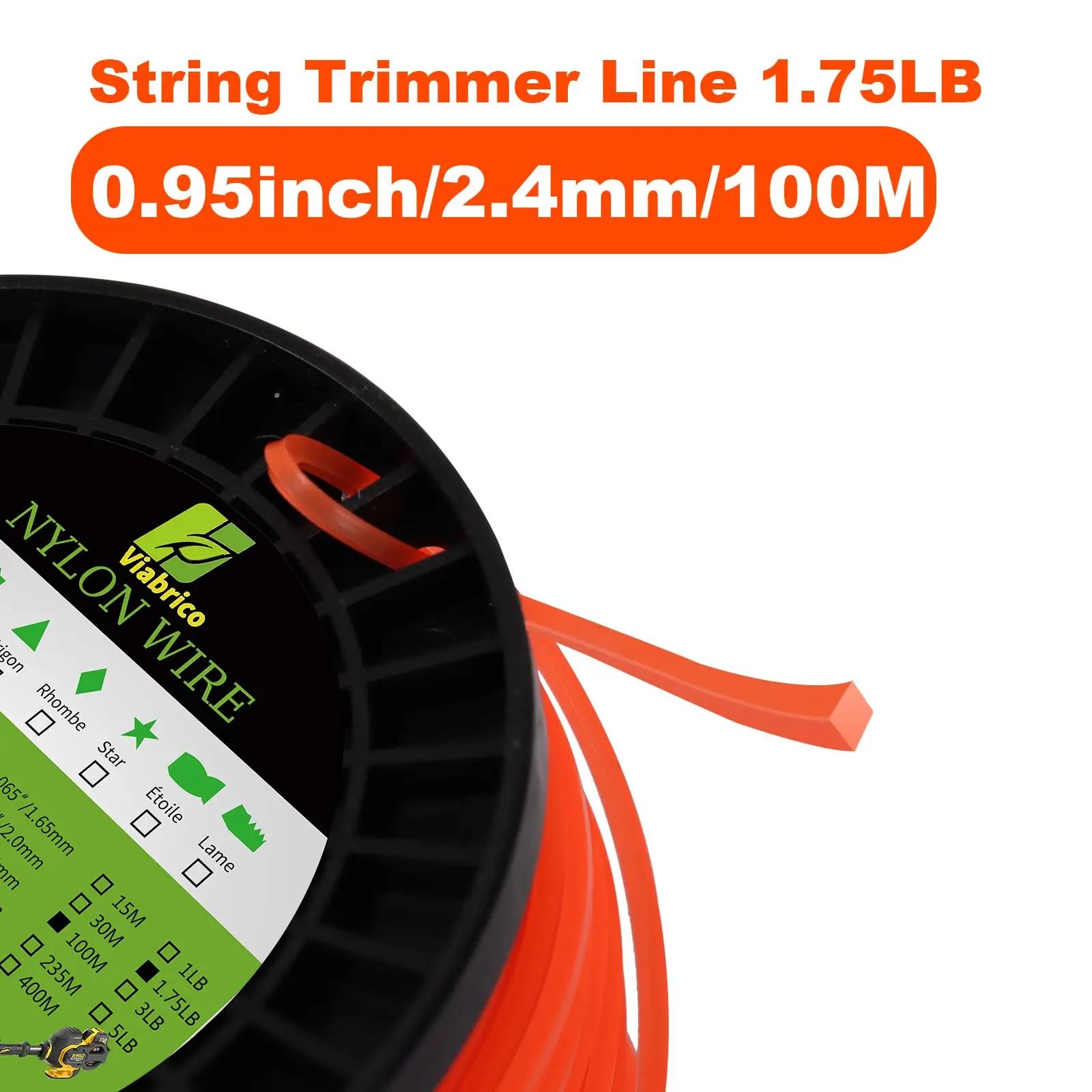 Viabrico vastupidav plastikust trimmerilõng 2,4 mm x 100 m – detailne vaade
