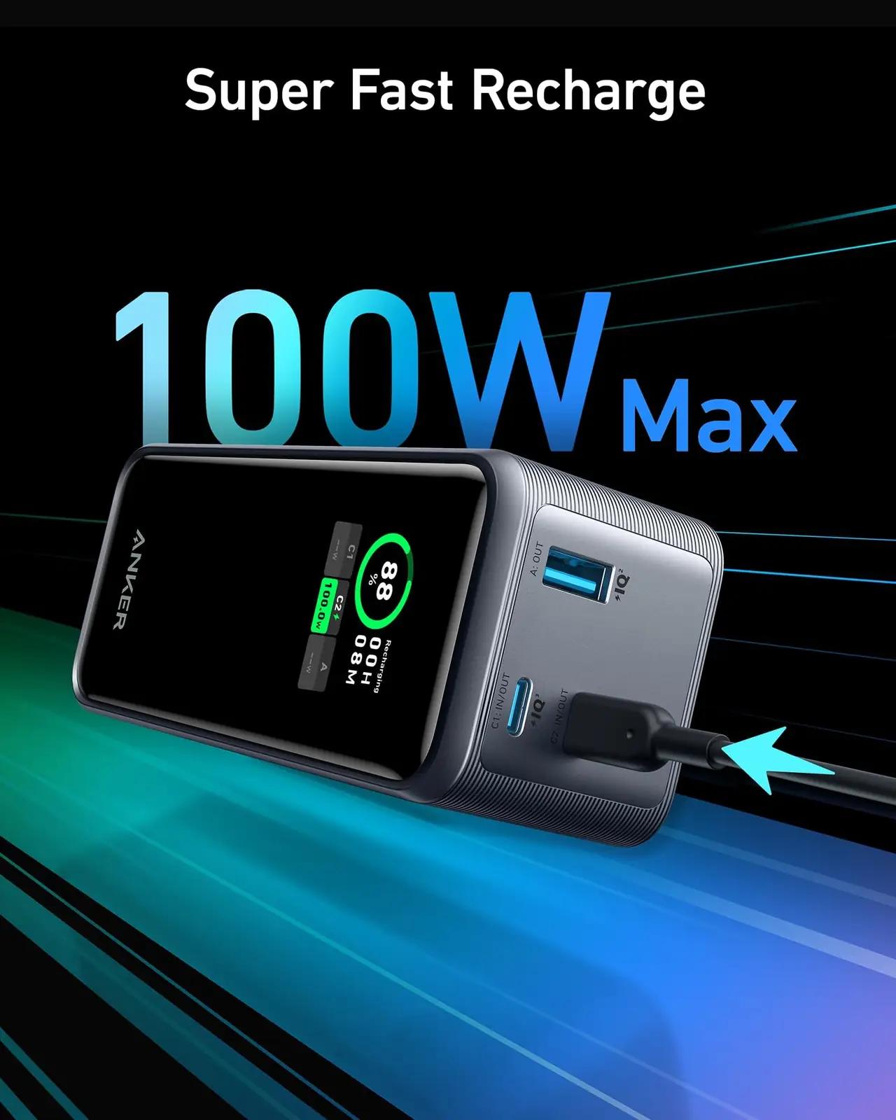 Anker 20 000 mAh tugev powerbank — kiire laadimine matkaks – pakend ja tarvikud