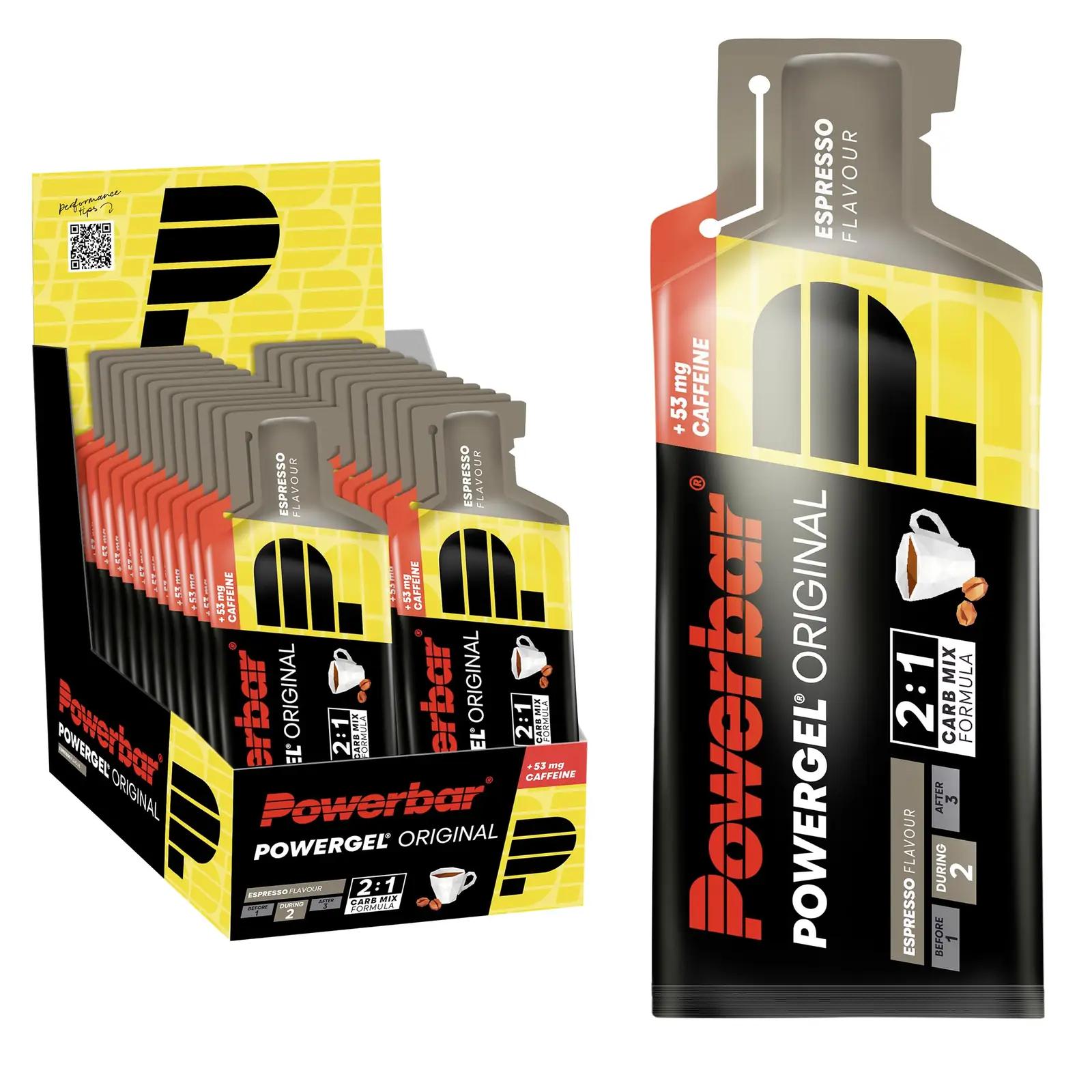 Powerbar energigeel Espresso — kõrge süsivesikusisaldusega