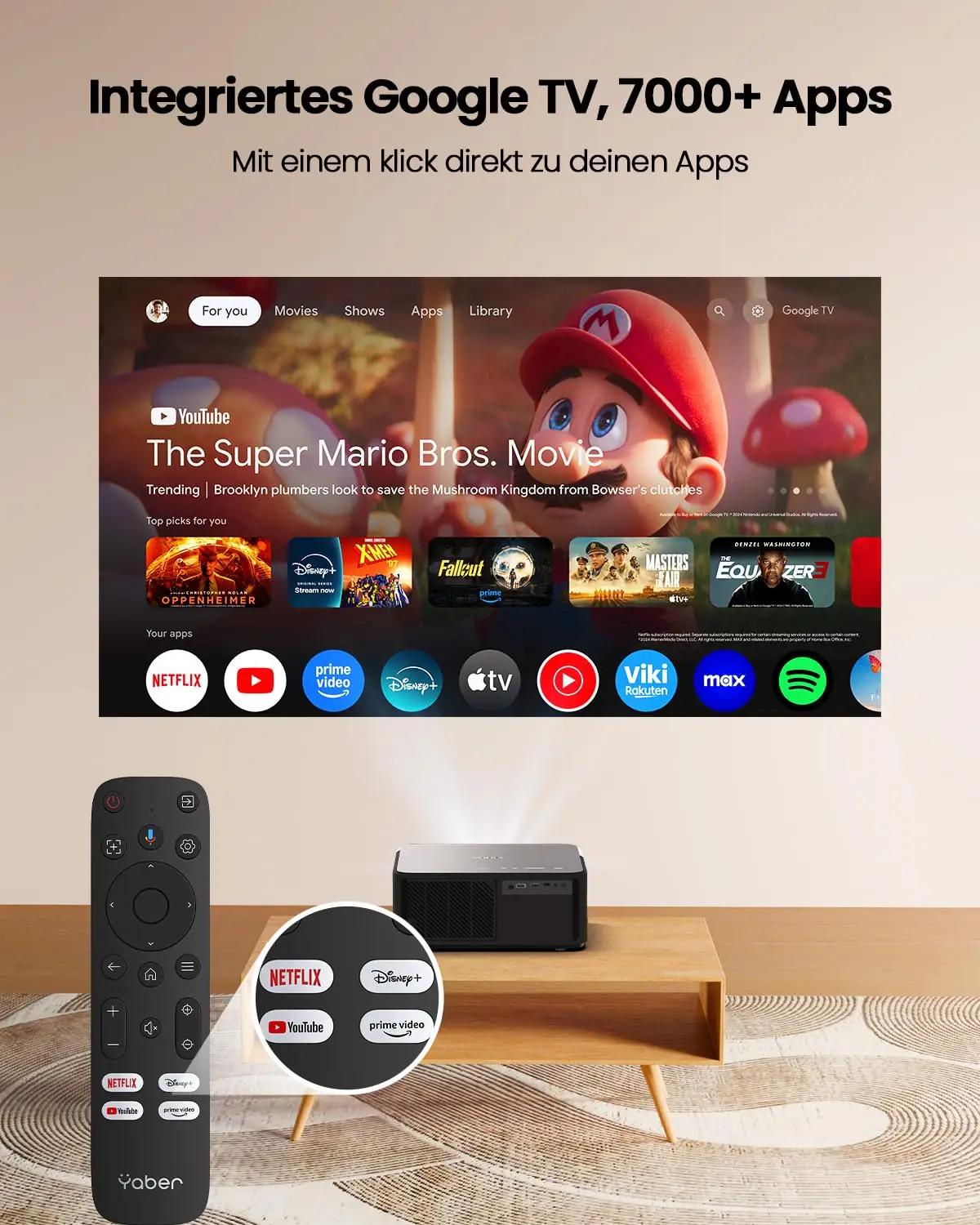 YABER elegantne kodukinoprojektor — terav Full HD pilt – pilt 6