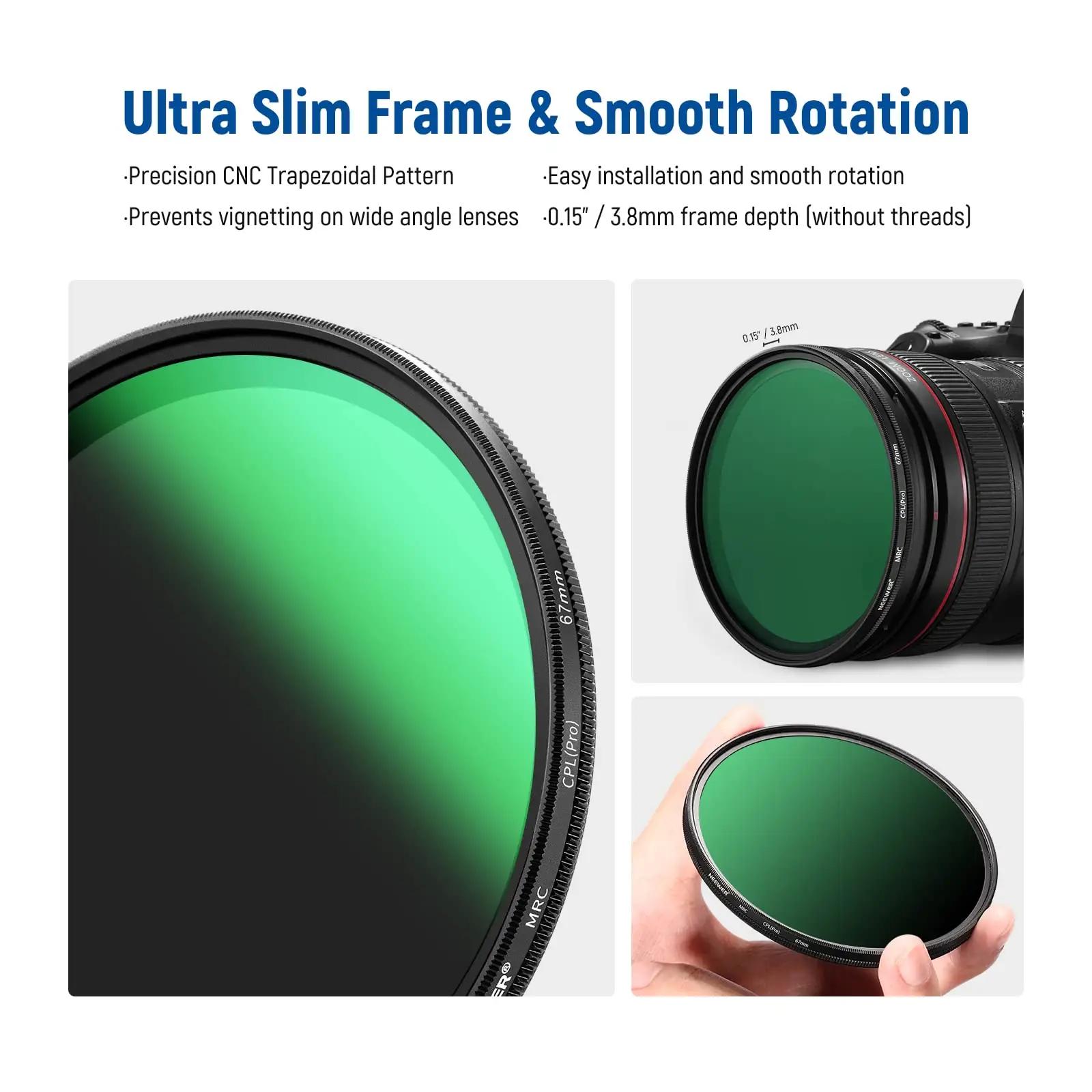 NEEWER 67mm polarisatsioonifilter — teravam kontrast ja – pilt 6