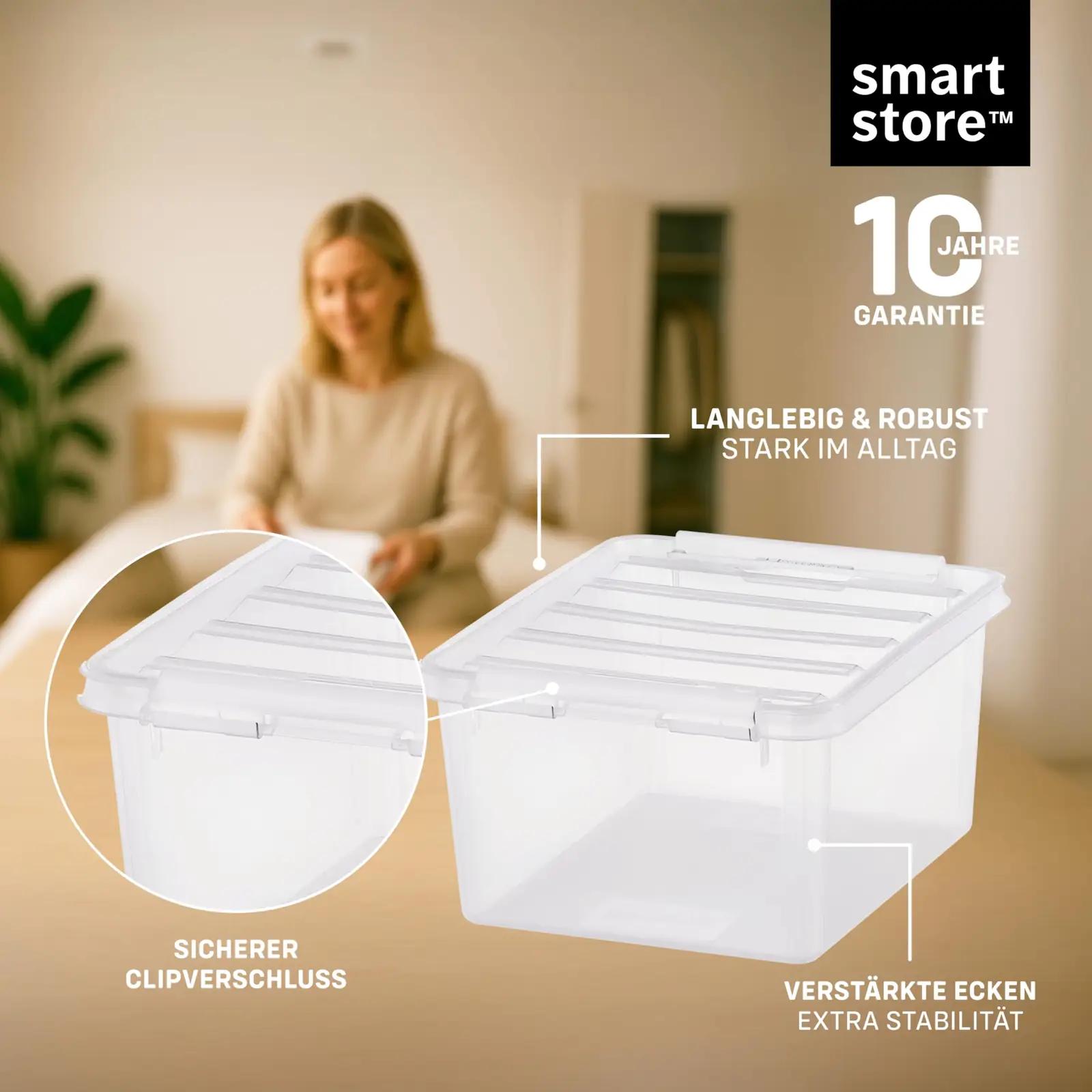 SmartStore läbipaistev hoiukast kaanega – kompaktne 2L komplekt – pakend ja tarvikud