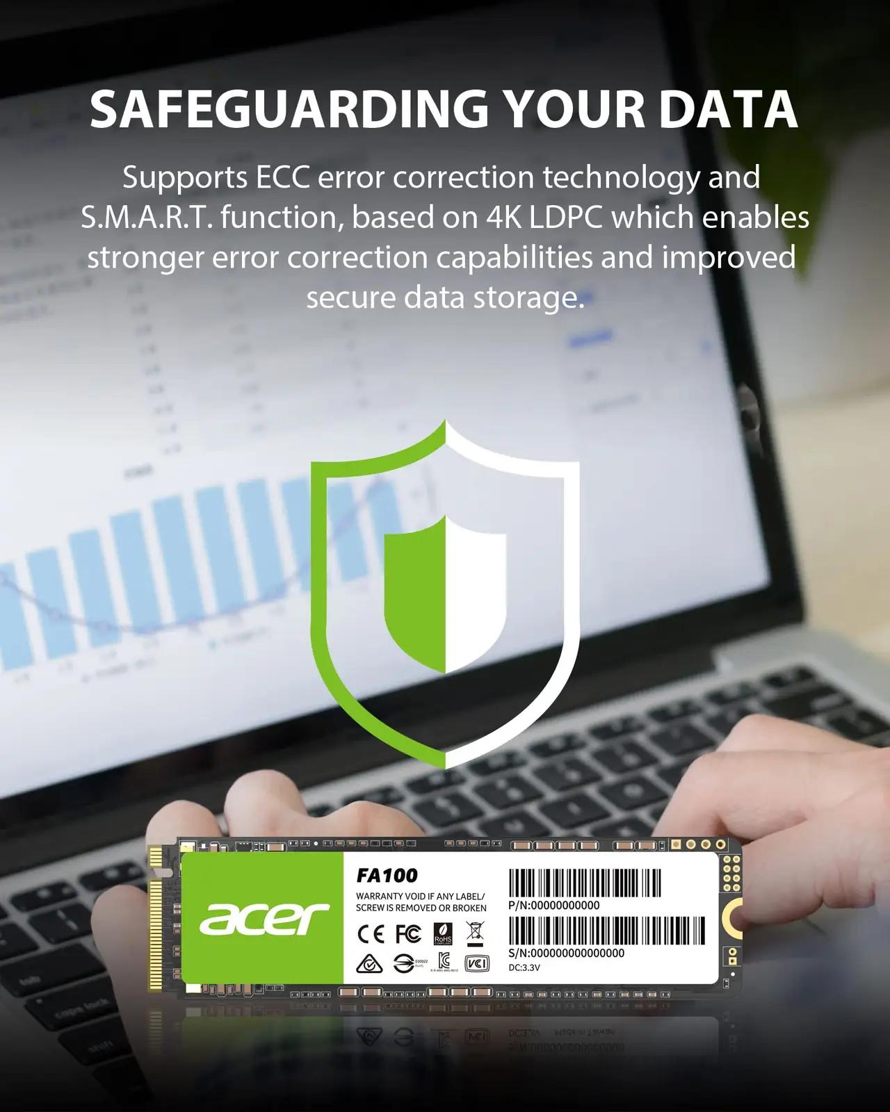acer FA100 kiire NVMe SSD 512GB — mängu- ja töölahendus – lisavaade