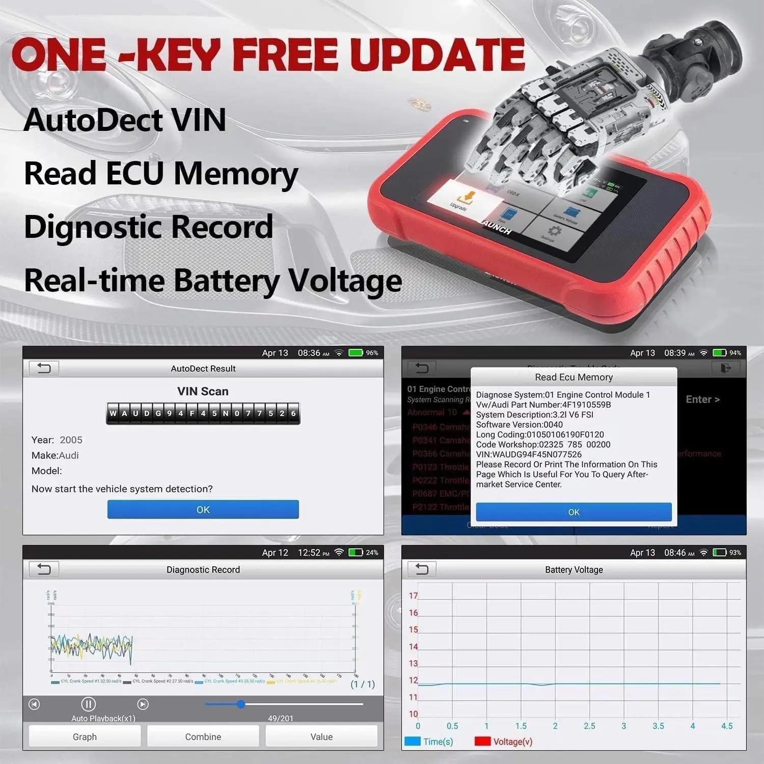 LAUNCH OBD2 diagnostikaseade CRP0054 — autotööriist koduseks – pilt 7