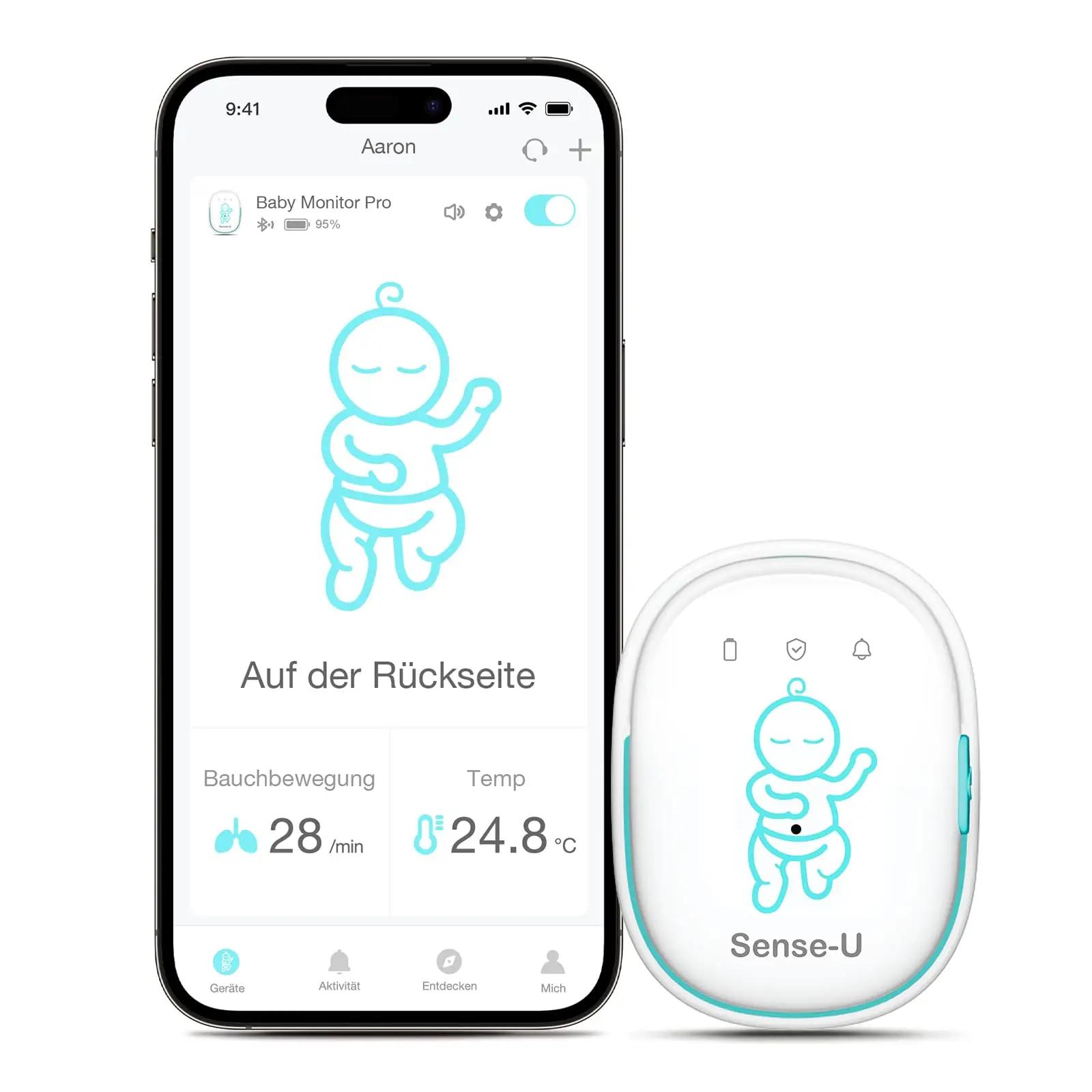 Sense-U nutikas beebimonitor — liigutuse ja temperatuuri jälgija