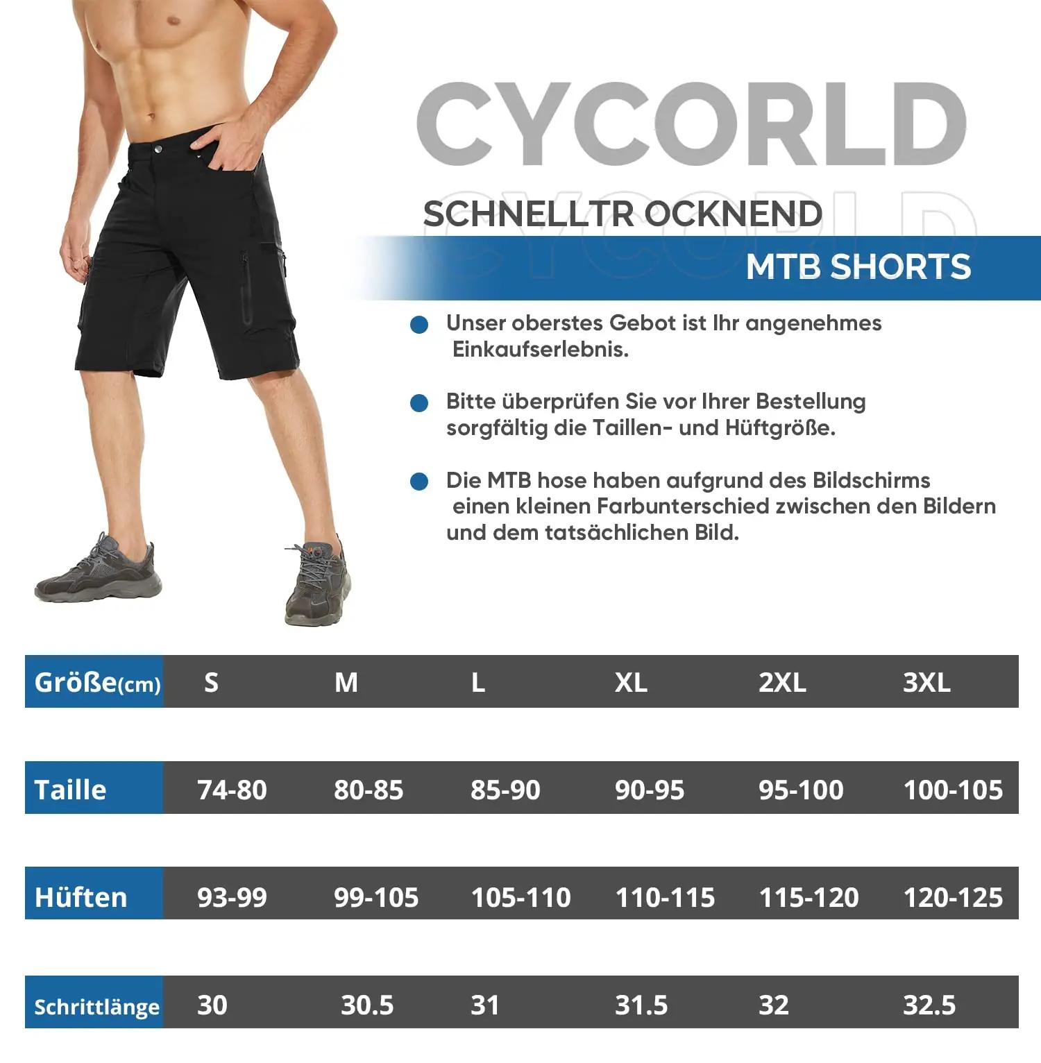 Cycorld hingav ja veniv MTB rattashorts meestele – kiire-kuivav – pilt 6