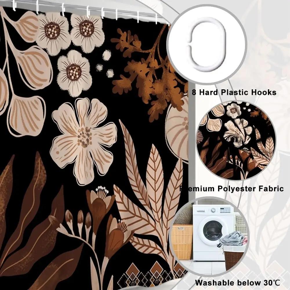 Uiiooazy veekindel dušikardin 120×180 cm – boho lill – lisavaade