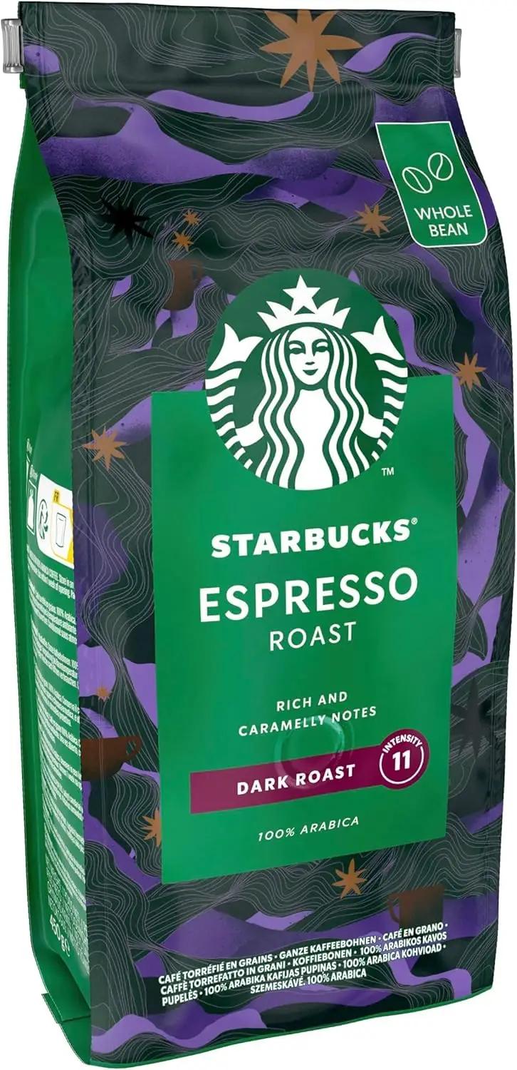 STARBUCKS tugev Espresso Roast 4×450 g kohviube – pakend ja tarvikud