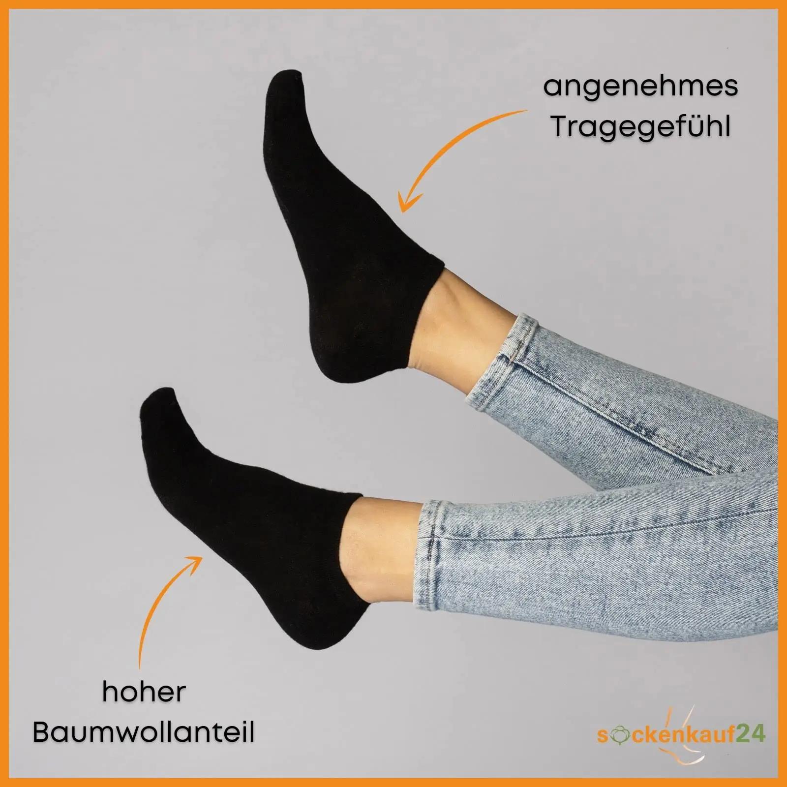 sockenkauf24 puuvillased sneaker-sokid – mugav komplekt 30 paari – detailne vaade