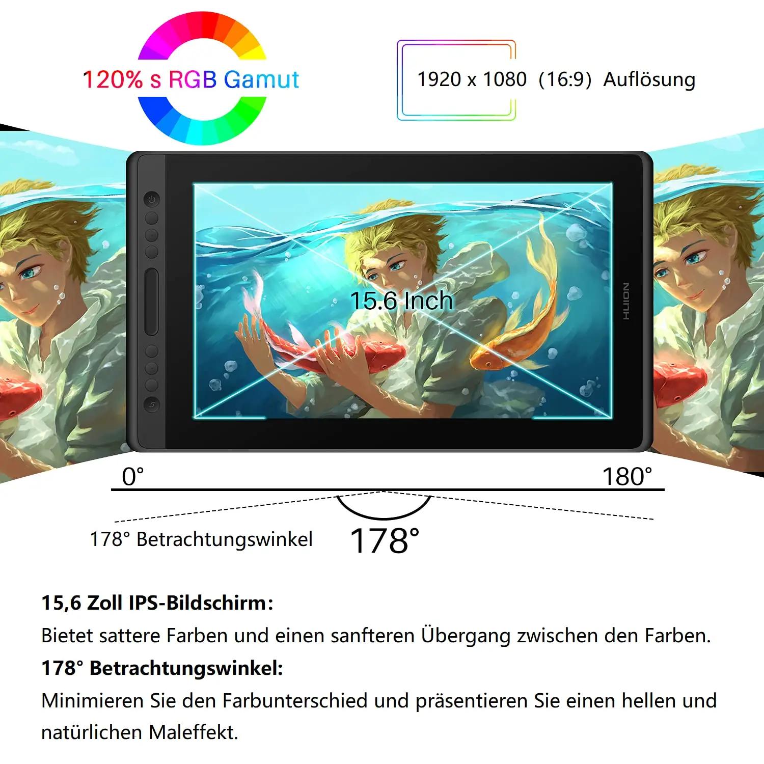 HUION Kamvas Pro 16 — professionaalne 15,6″ joonistuslahendus – pakend ja tarvikud