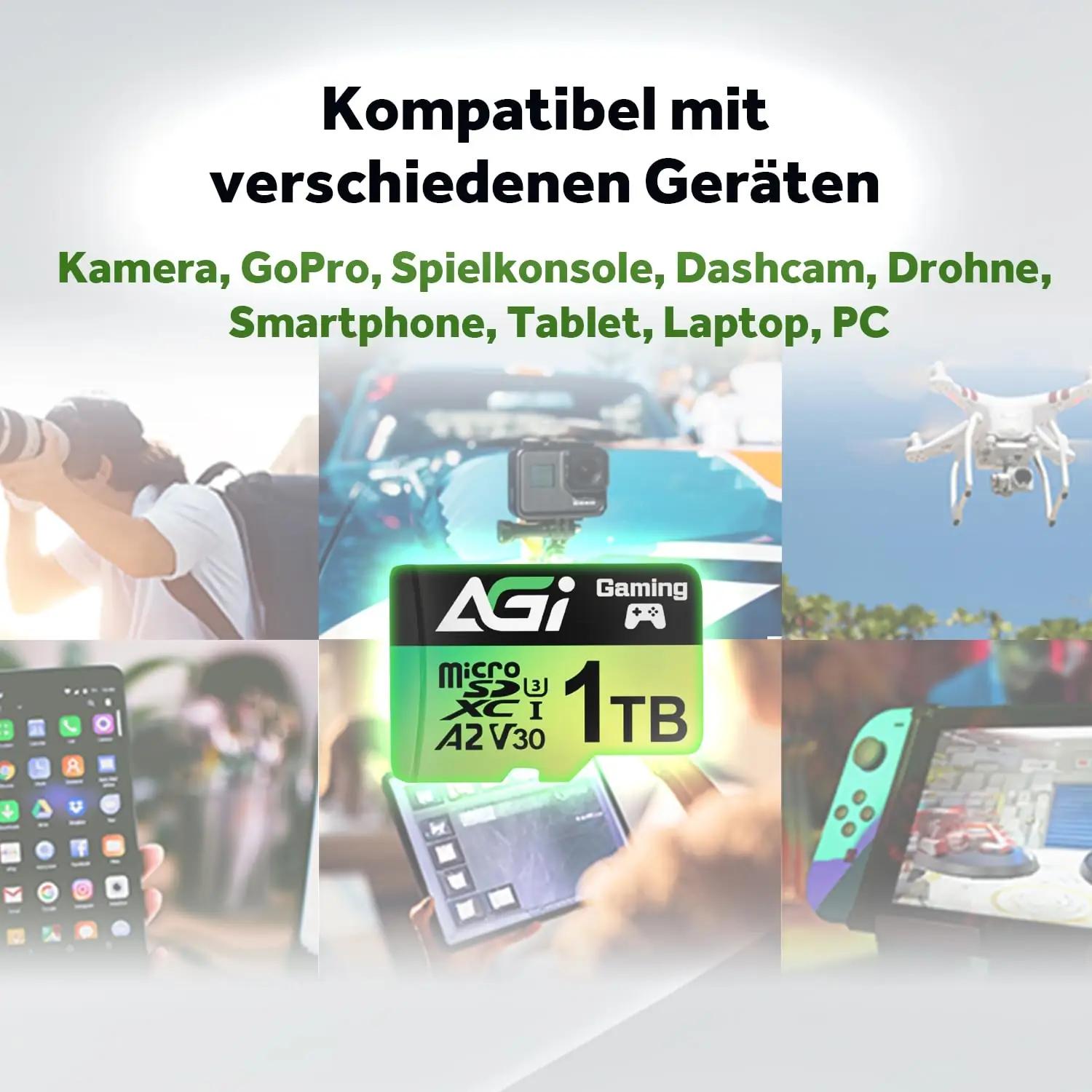AGI 1TB microSD kaart – kiire salvestus droonile ja telefonile – lisavaade