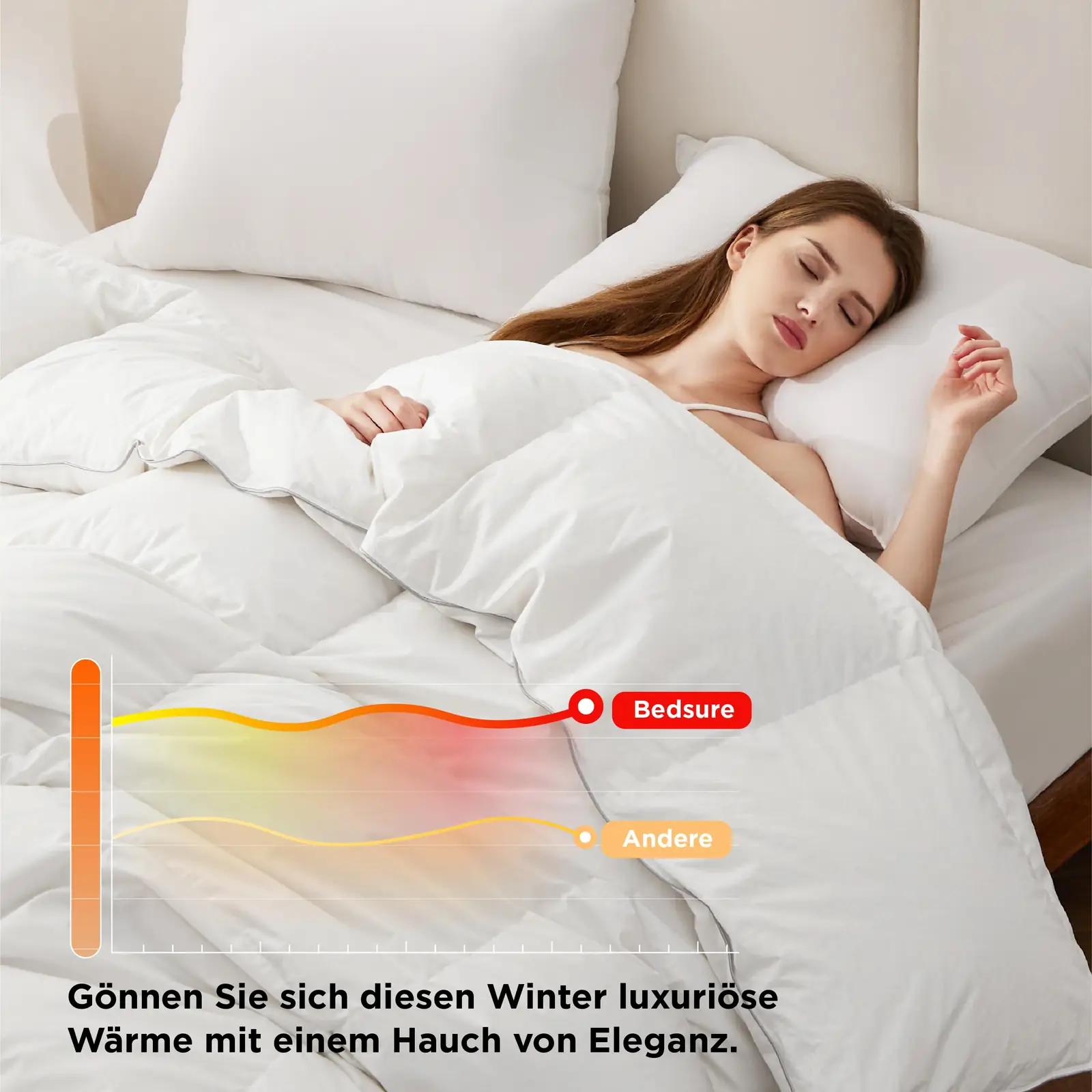 BEDSURE soe puuvillane suletekki 135×200 – talvekülma vastu – kasutusnäide