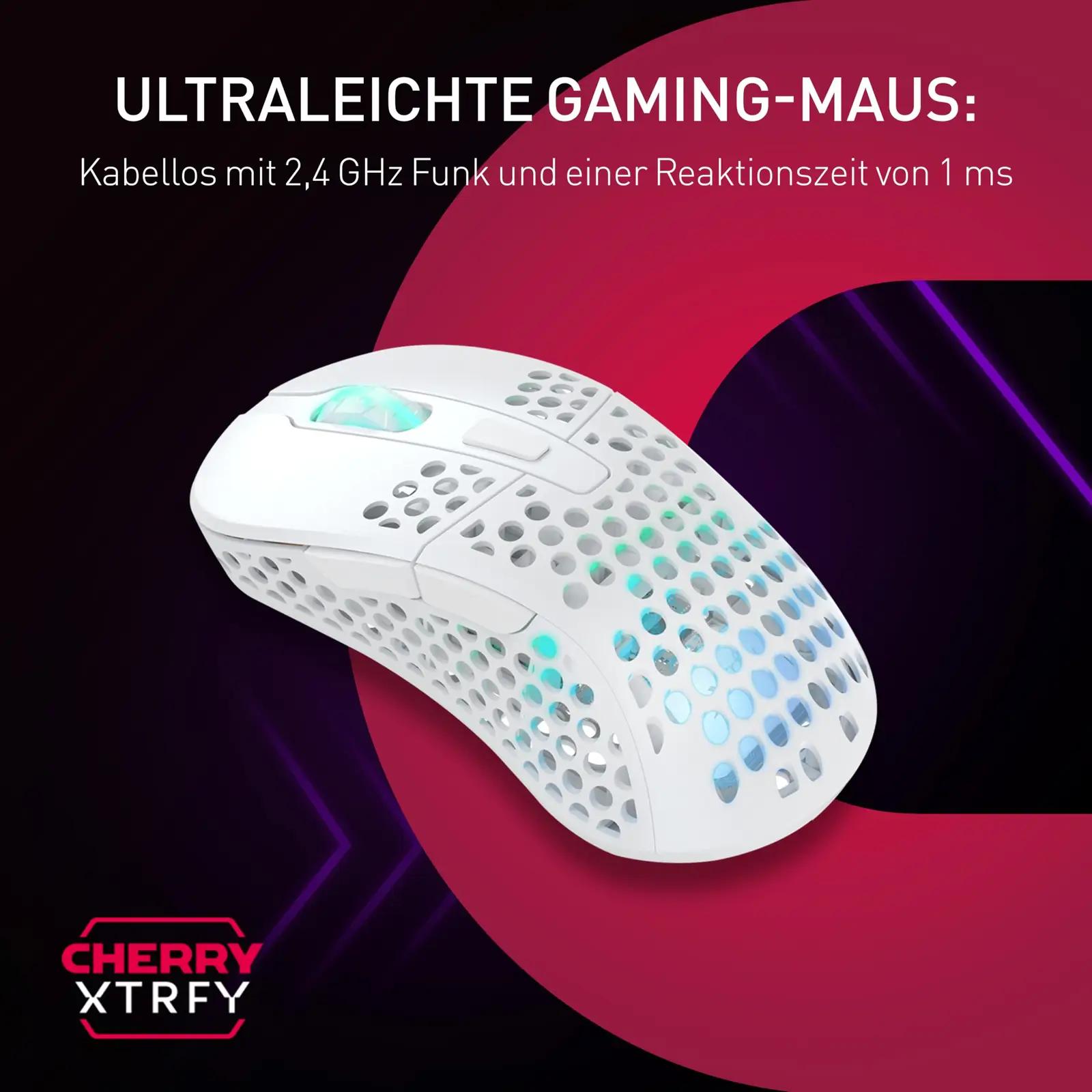 Xtrfy kerge mänguhiir M4W-RGB-WHITE — täpne ja ergonoomiline – detailne vaade
