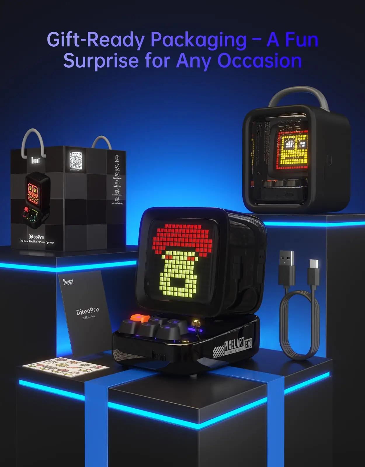 Divoom Ditoo retro-stiilis pixel LED kõlar — nutikas muusika- ja – pilt 9