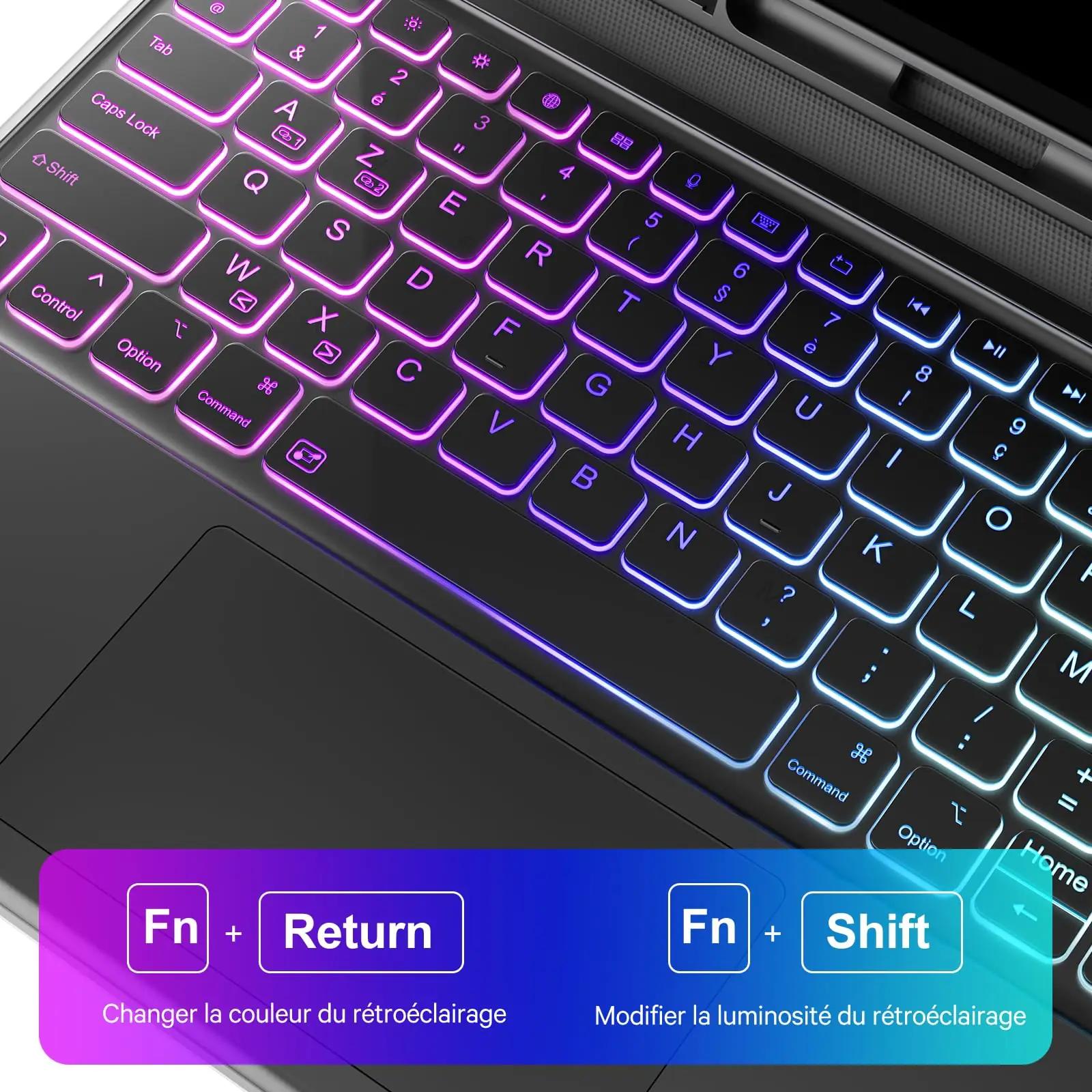 Earto stiilne iPad Pro 12.9 klaviatuur koos LED-taustvalgustusega – kasutusnäide
