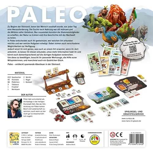 Hans im Glück lauamäng Paleo – seikluslik pere mäng ja kingitus – pakend ja tarvikud