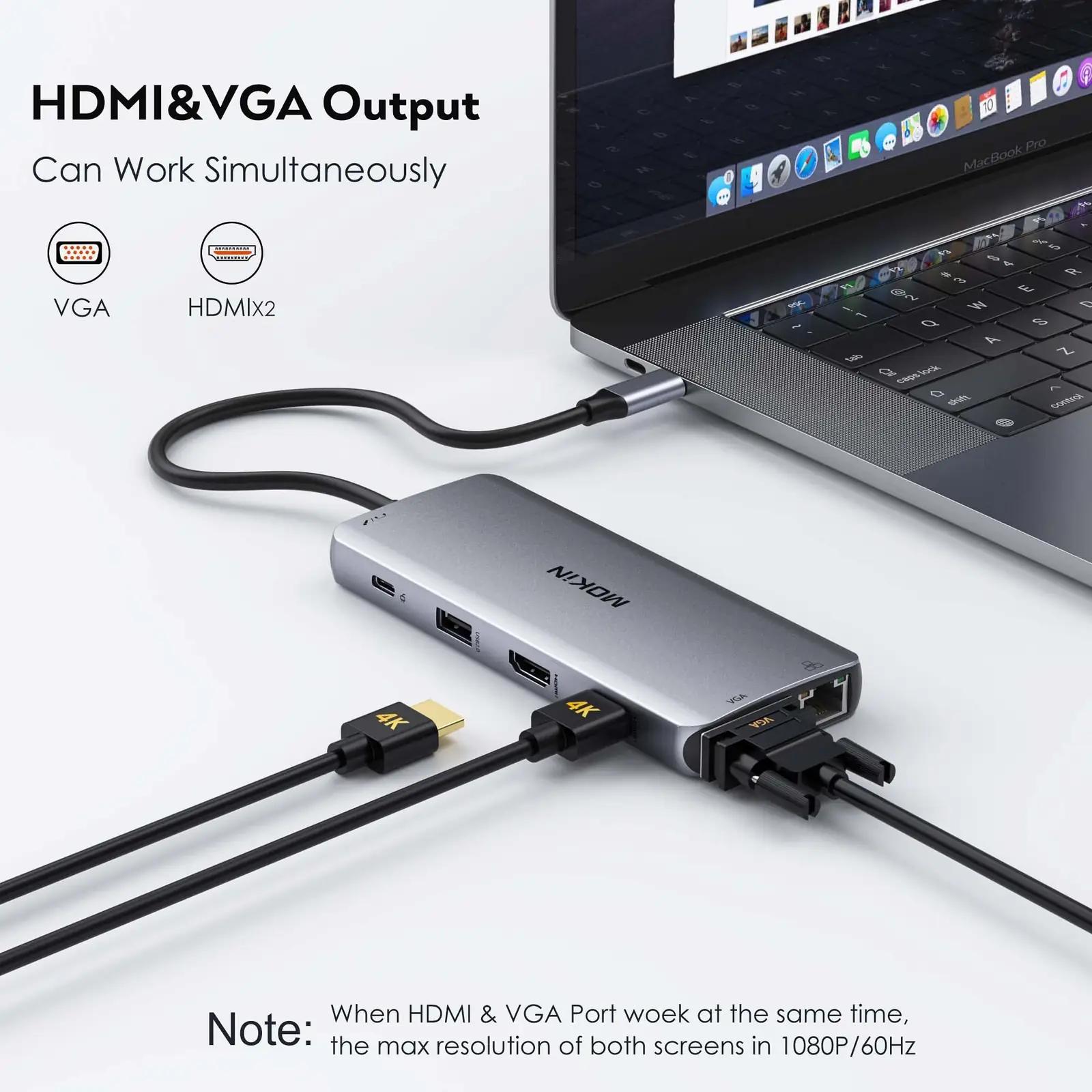 MOKiN mugav USB-C hub – 12-in-1 docking multifunktsioon – pilt 7