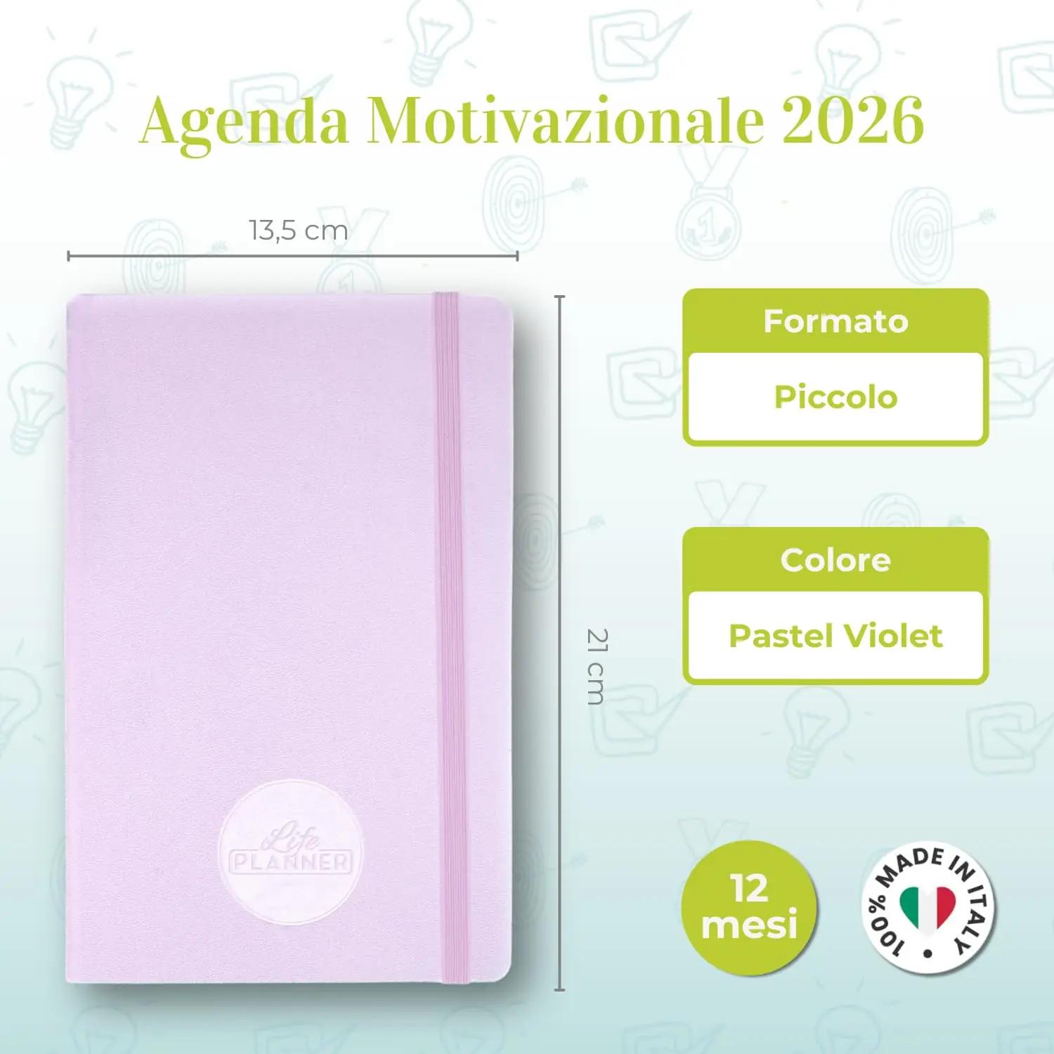 Life Planner Plan It, Do It! – pastellvioletne 12-kuuline planner – detailne vaade