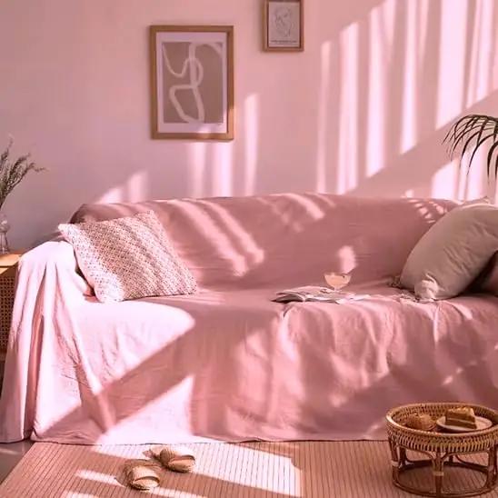 L’EMPORIO CASA roosa puuvillane voodikate — vastupidav ja stiilne – pilt 7