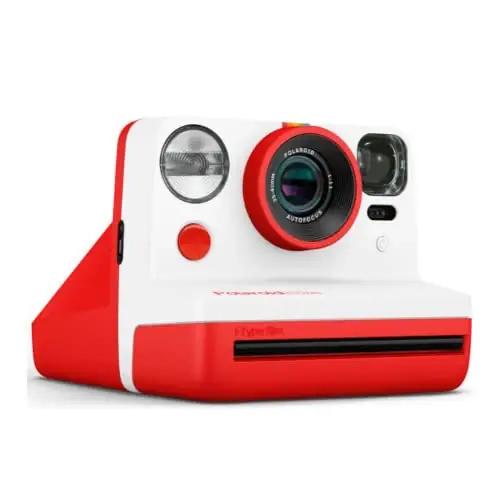 Polaroid stiilne punane hetkteller-kaamera — kaasaskantav – detailne vaade