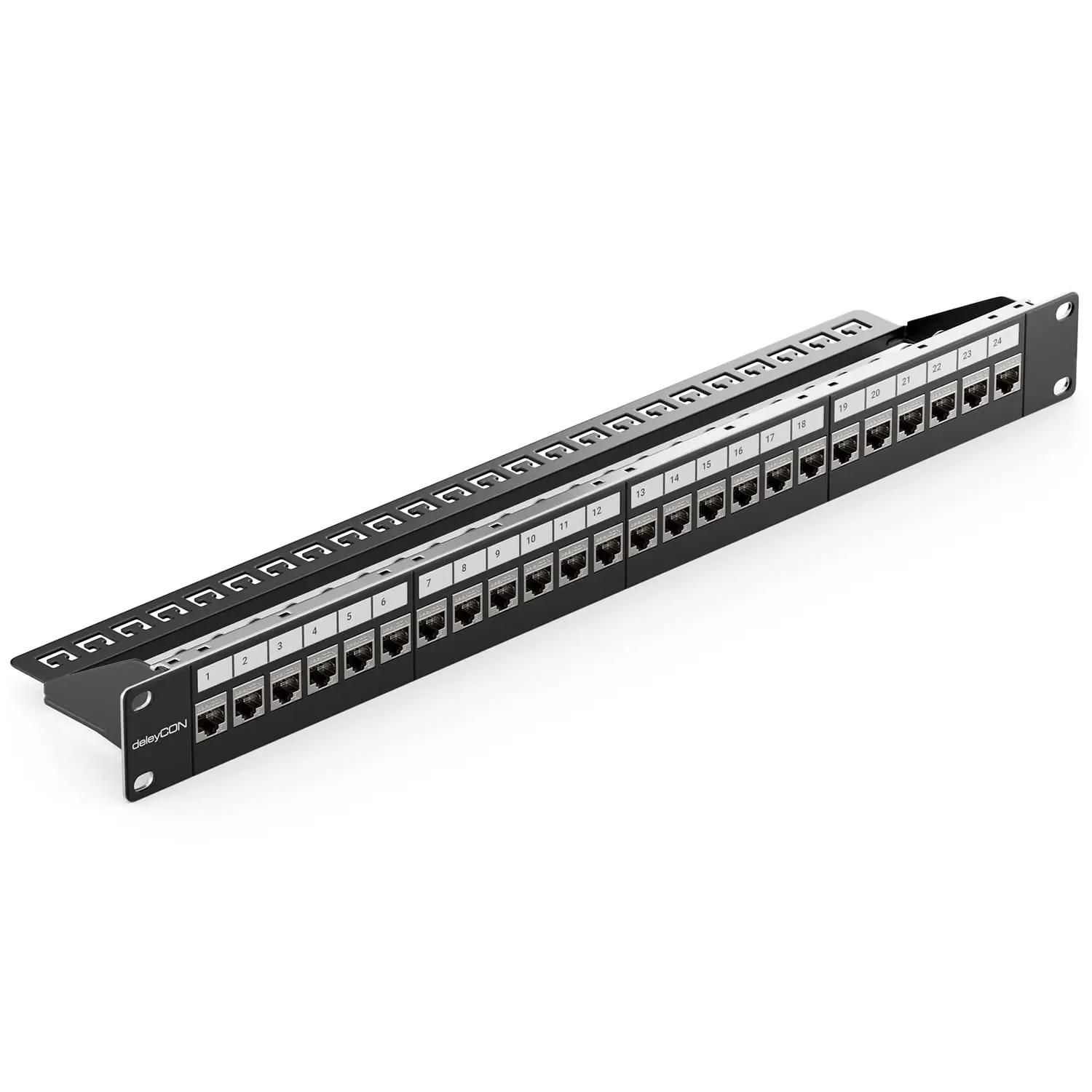 deleyCON võrgu patchpanel 24-portine — korralik paigalduslahendus – kasutusnäide