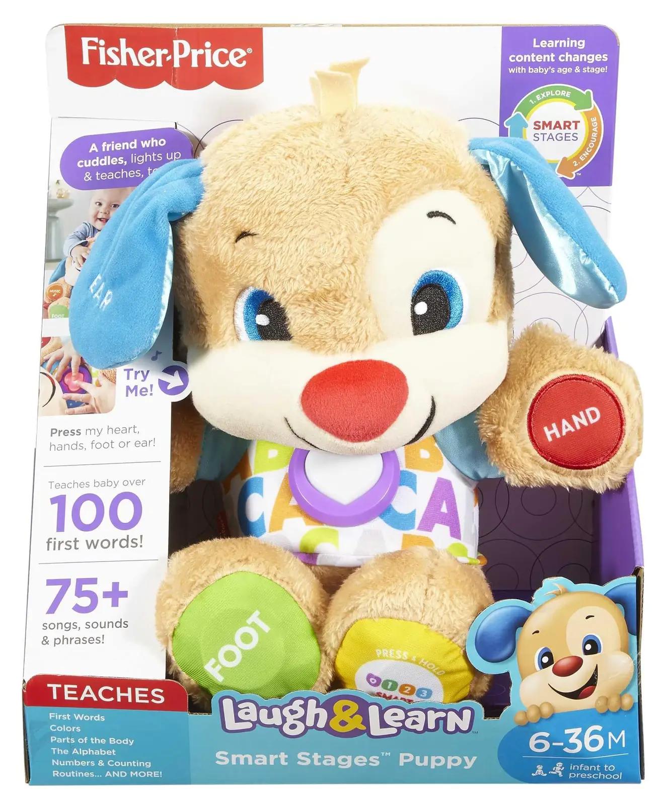 Fisher-Price pehme õppiv koerake – interaktiivne mänguasi lapsele – pilt 6
