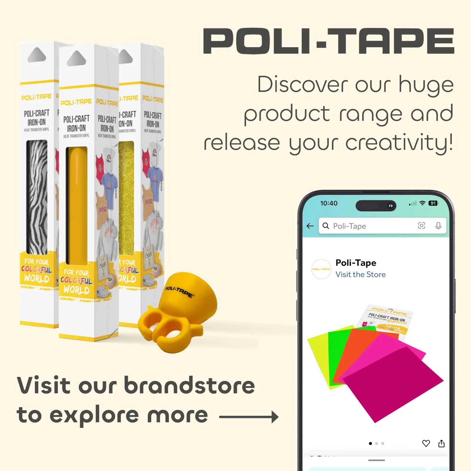 POLI-TAPE Neoniga Iron-On komplekt tekstiilile — särav DIY – pilt 6