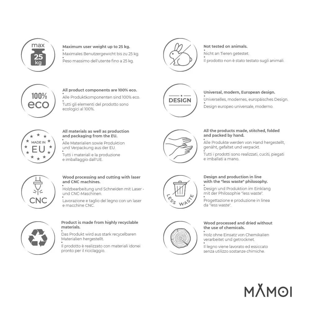 MAMOI puidust toasisaukla – reguleeritav 3‑in‑1 kingitus – kasutusnäide