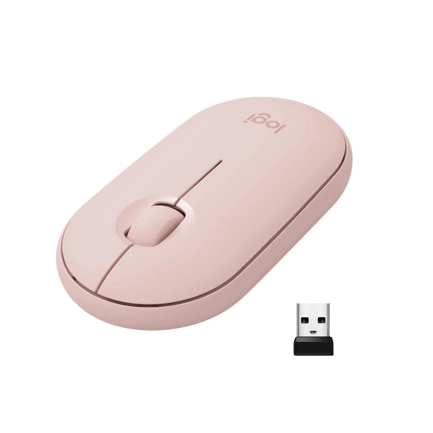 Logitech roosa õrn Pebble-hiir kontorisse ja kingiks