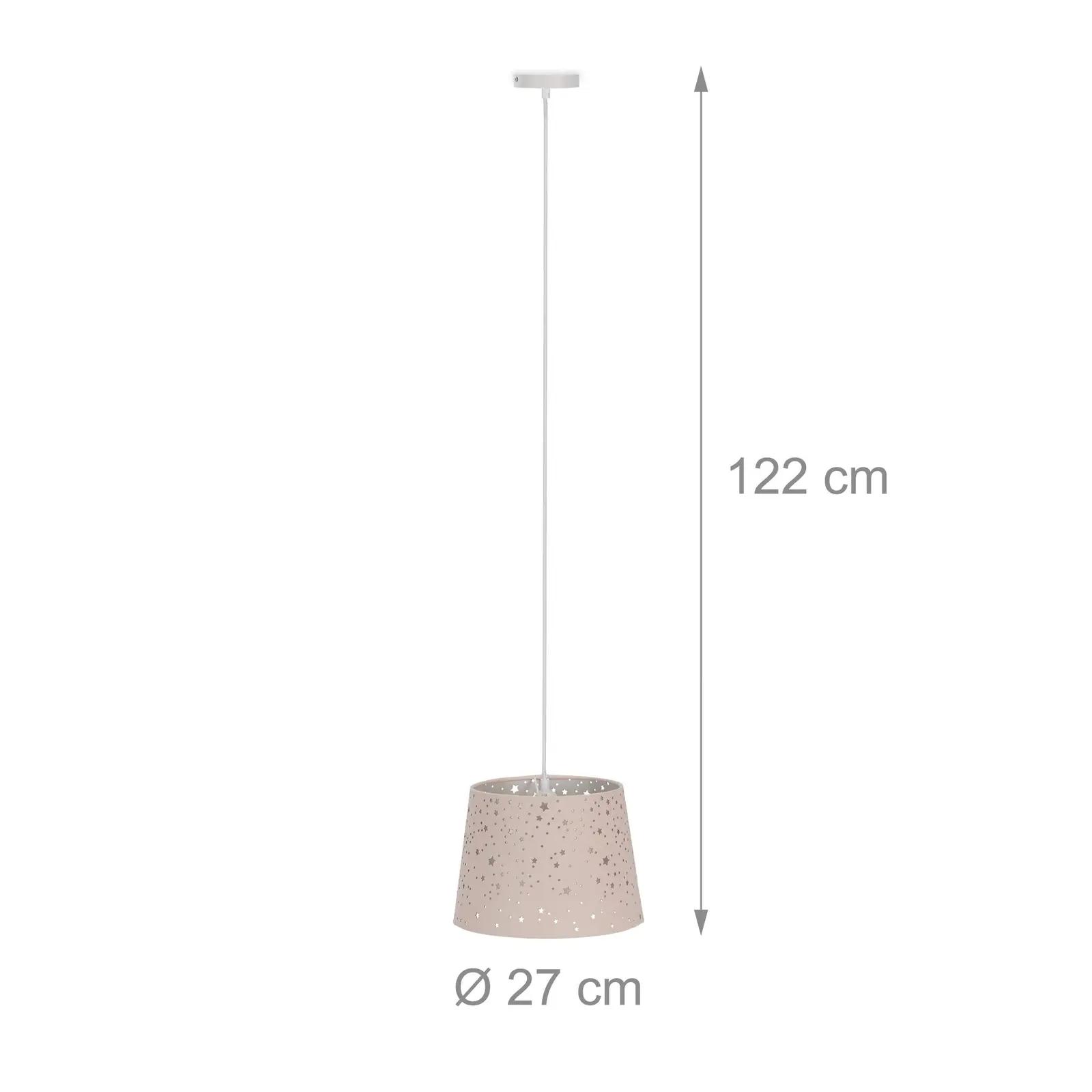 Relaxdays roosa lastenurkade ripats-lamp – kasutusnäide