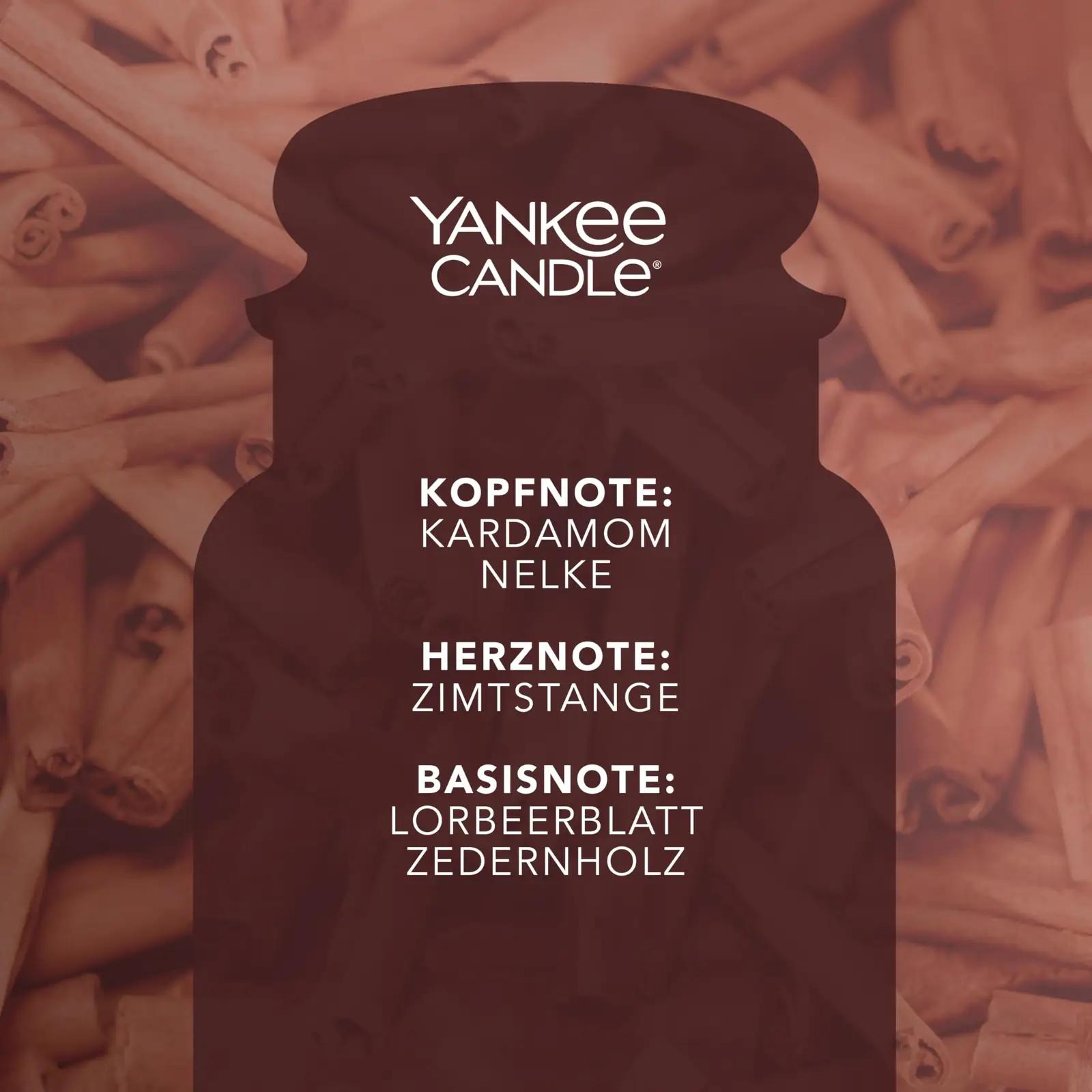 Yankee Candle lõhnaküünal klaasis – kaneel, kauakestev kingitus – kasutusnäide