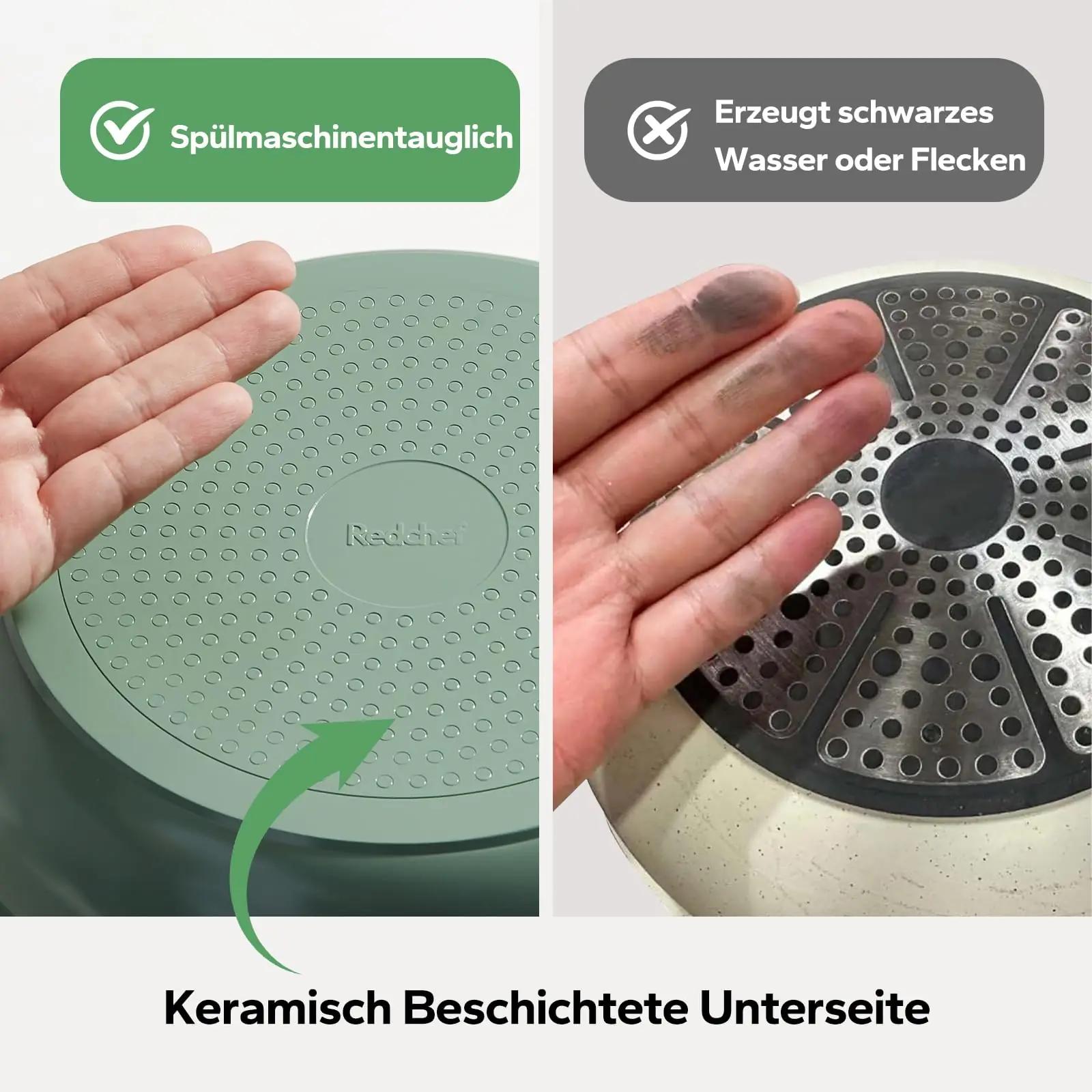 Redchef rohelise keraamikapannide komplekt – kasutusnäide