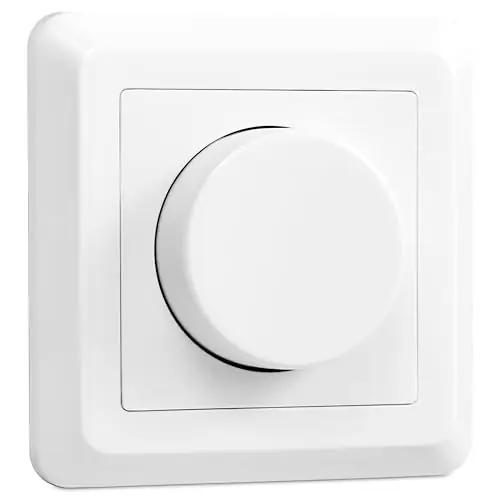 greenandco seinasisene dimmer gc-200 — 2tk valge plastik – detailne vaade