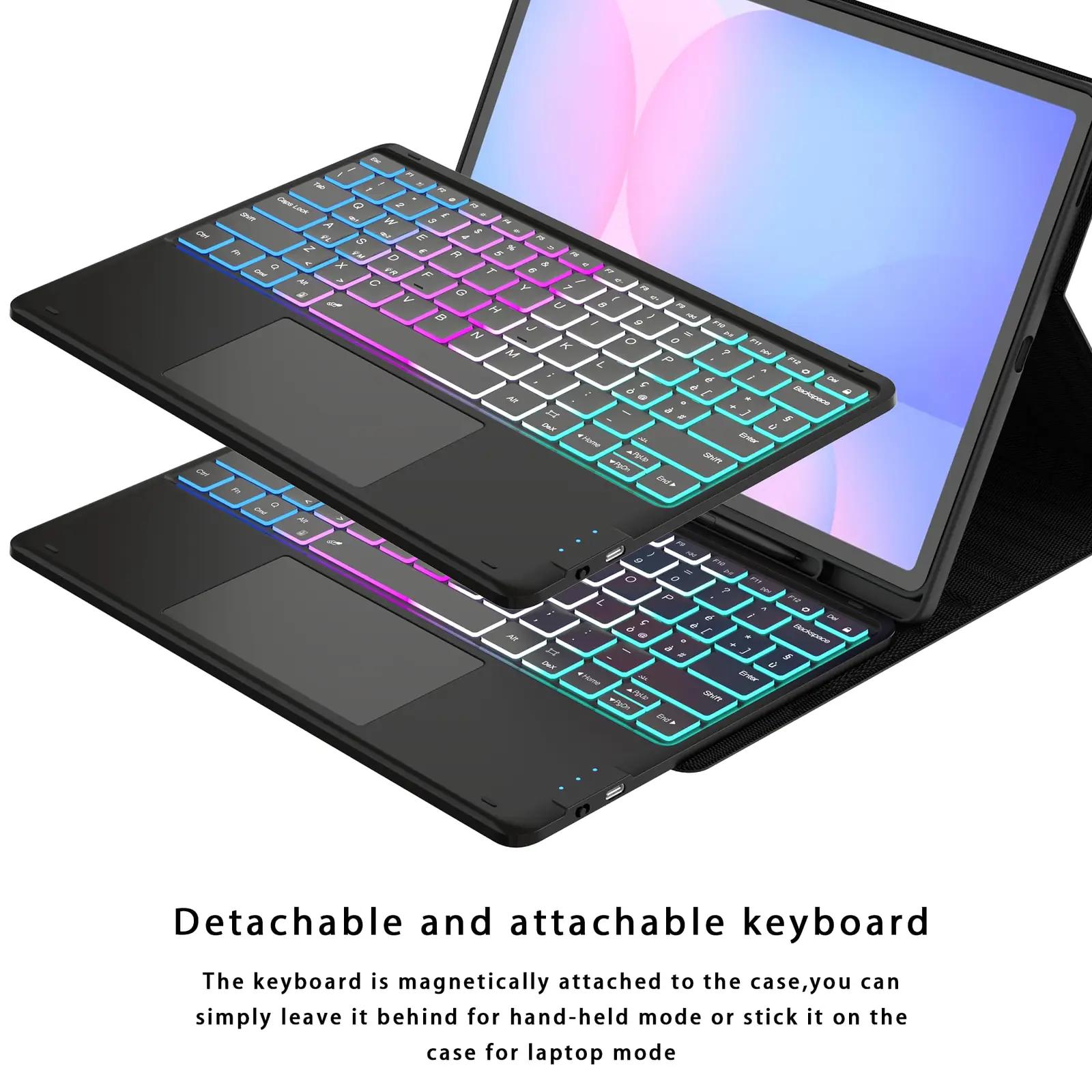 VANKEYPAD kaitsev ümbris-klaviatuur Samsung Tab S10 FE+ 13.1 – kasutusnäide