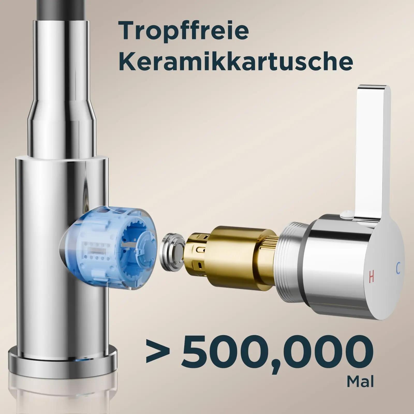 FORIOUS roostevaba köögisegisti 360° pöörlev elegantne – lisavaade