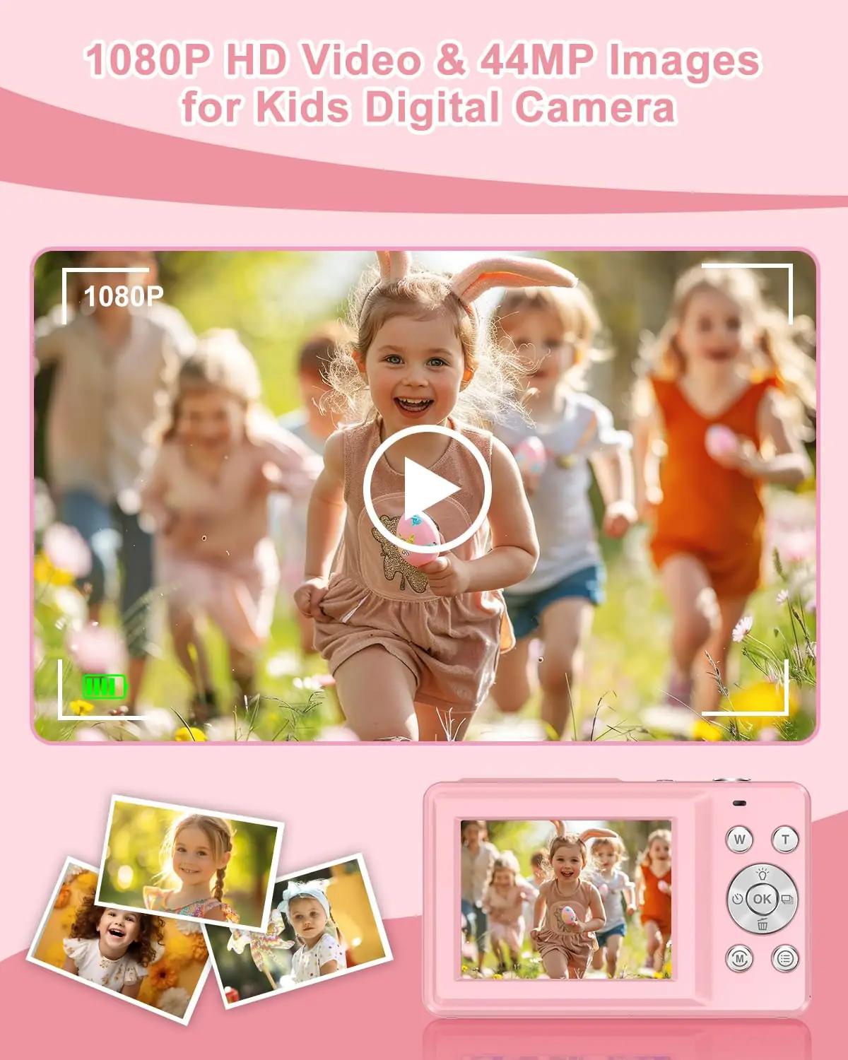 DPFIHRGO roosa kompaktne digikaamera — ideaalne kingitus – detailne vaade