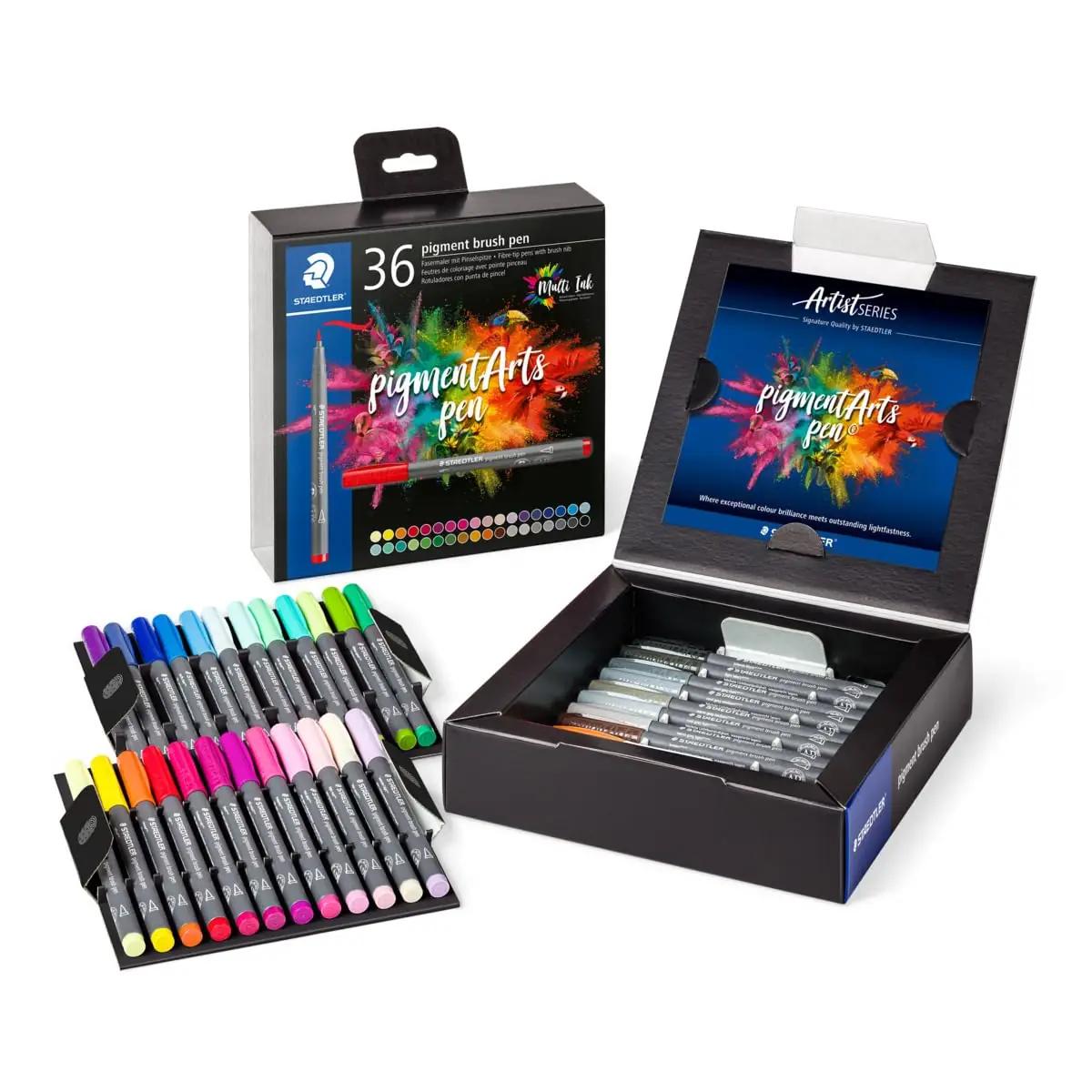 STAEDTLER pintselpliiatsite komplekt – veekindel 36 värvi – detailne vaade