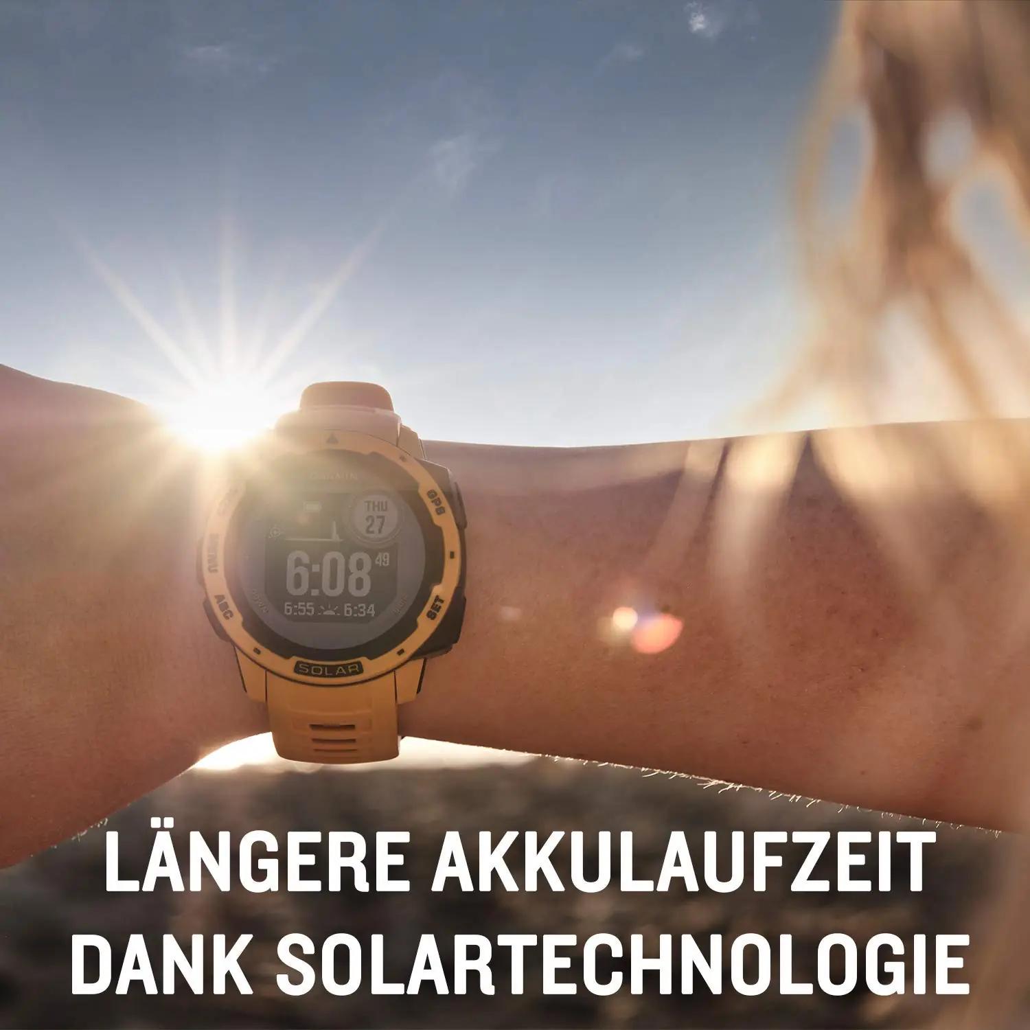 Garmin veekindel Instinct Solar kell — päikese‑laadimine ja sport – lisavaade