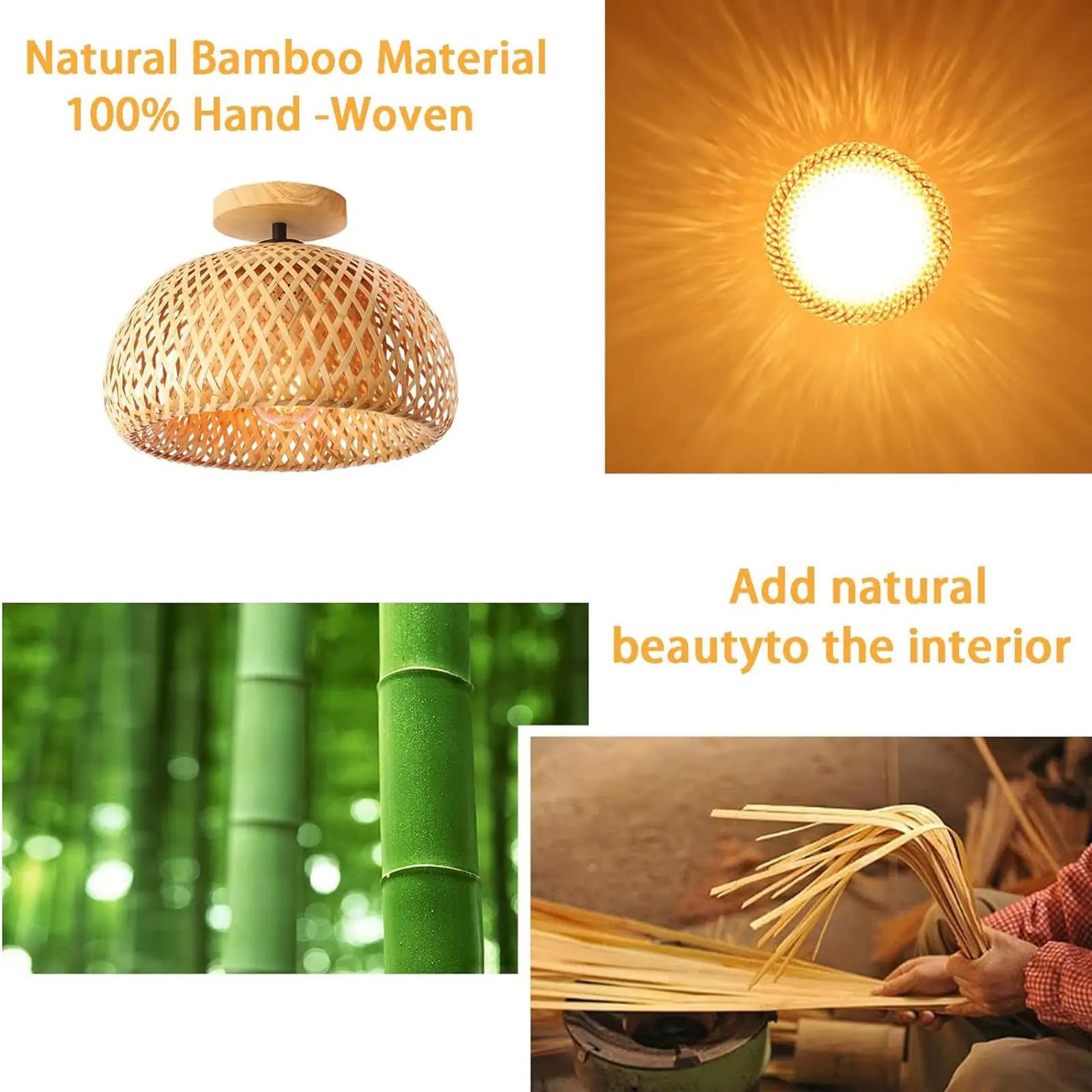 Schindora bambusest laelamp — looduslik Boho valgus magamistuppa – pilt 6